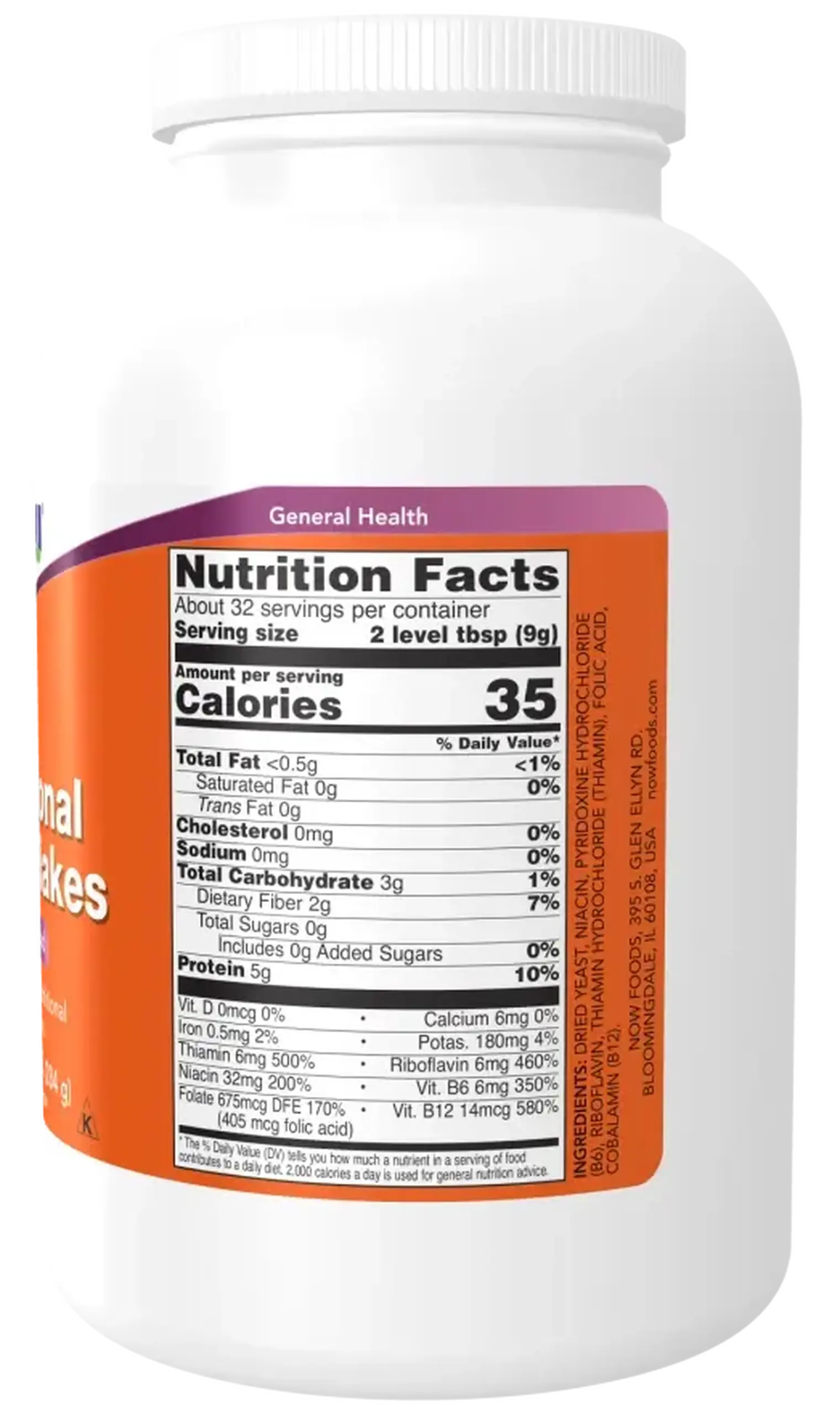 Now Foods, Nutritional Yeast Flakes, 284 Gr.