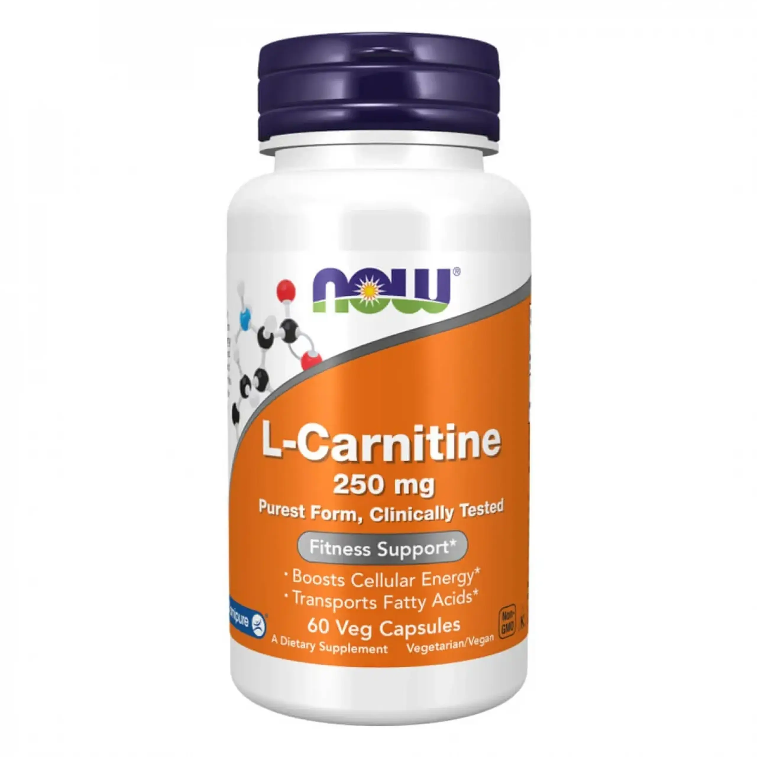 Now Foods, L-Carnitine, 250 mg, 60 capsule vegetale