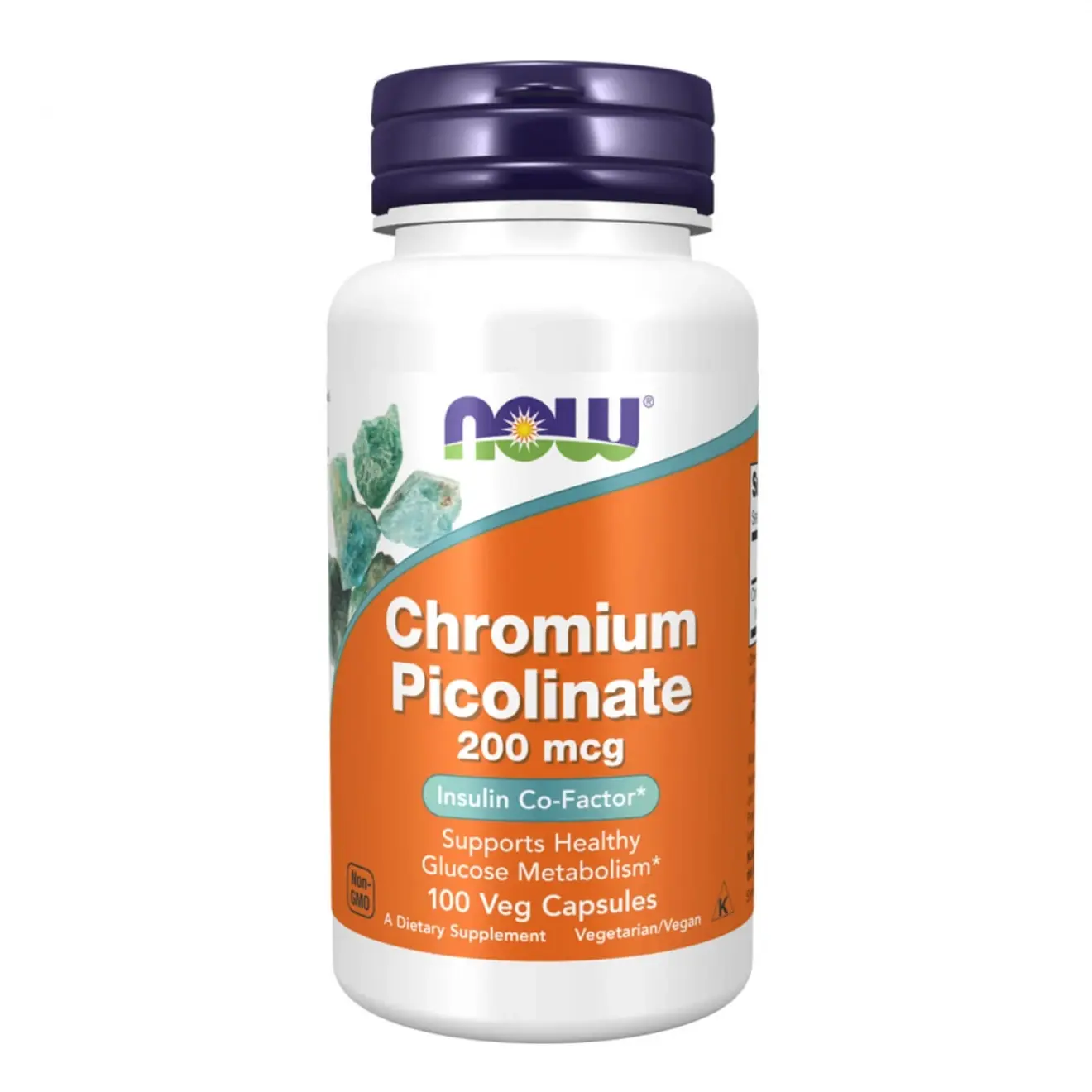 Now Foods, Chromium Picolinate, 200 mcg, 100 capsule vegetale