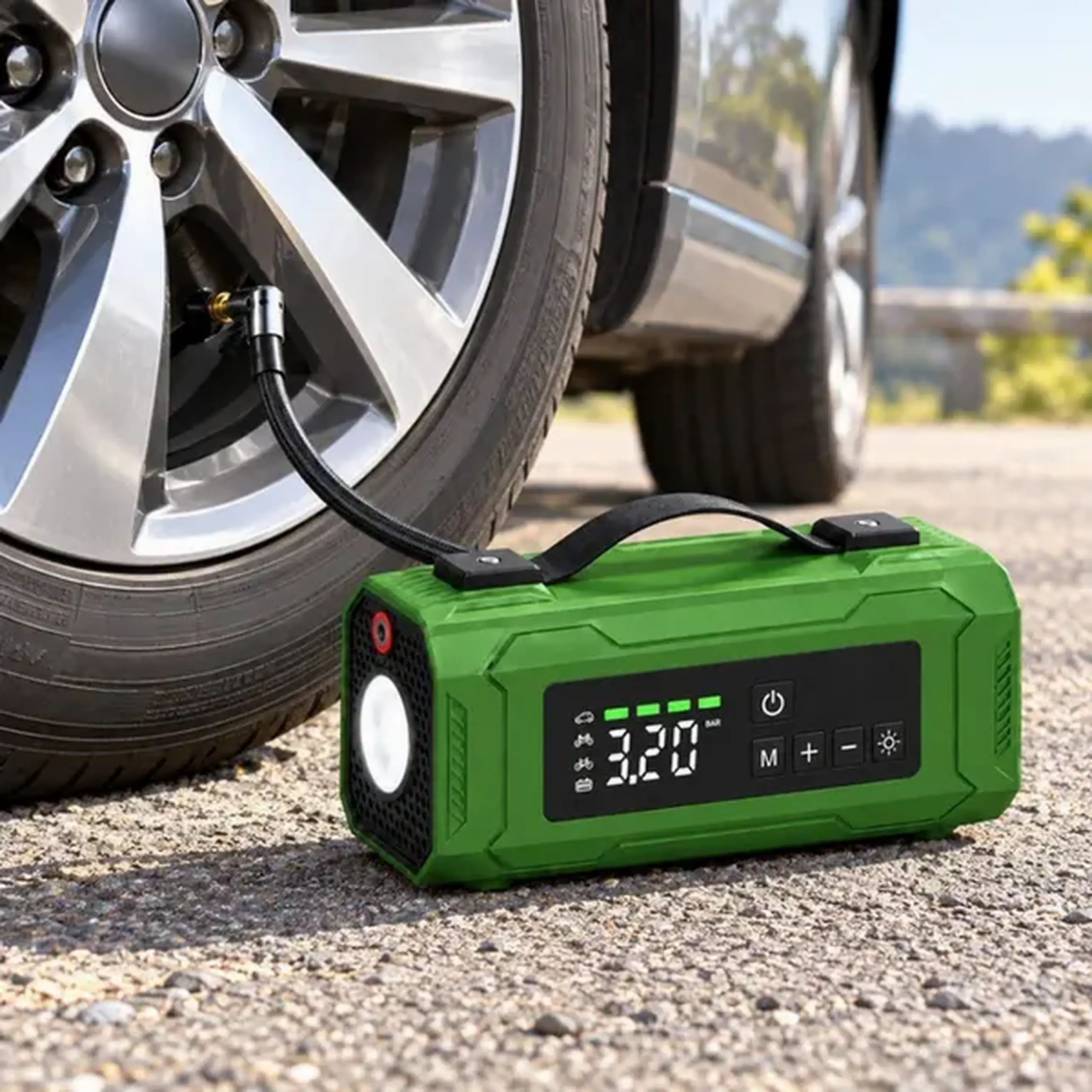 Compresor auto Platinet PMPBTP152, Verde