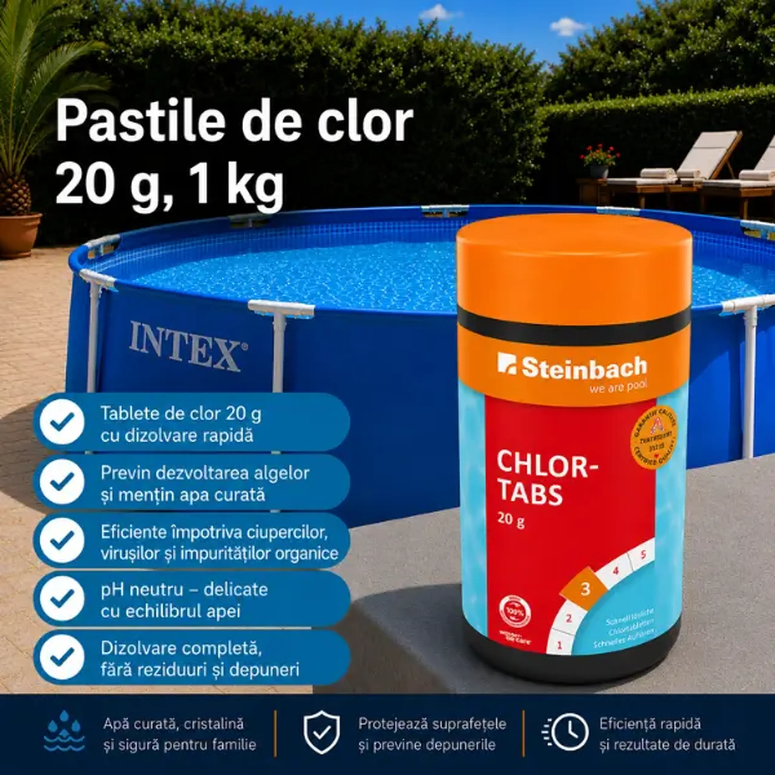Pastile de clor 50 buc. x 20 g, 1 kg