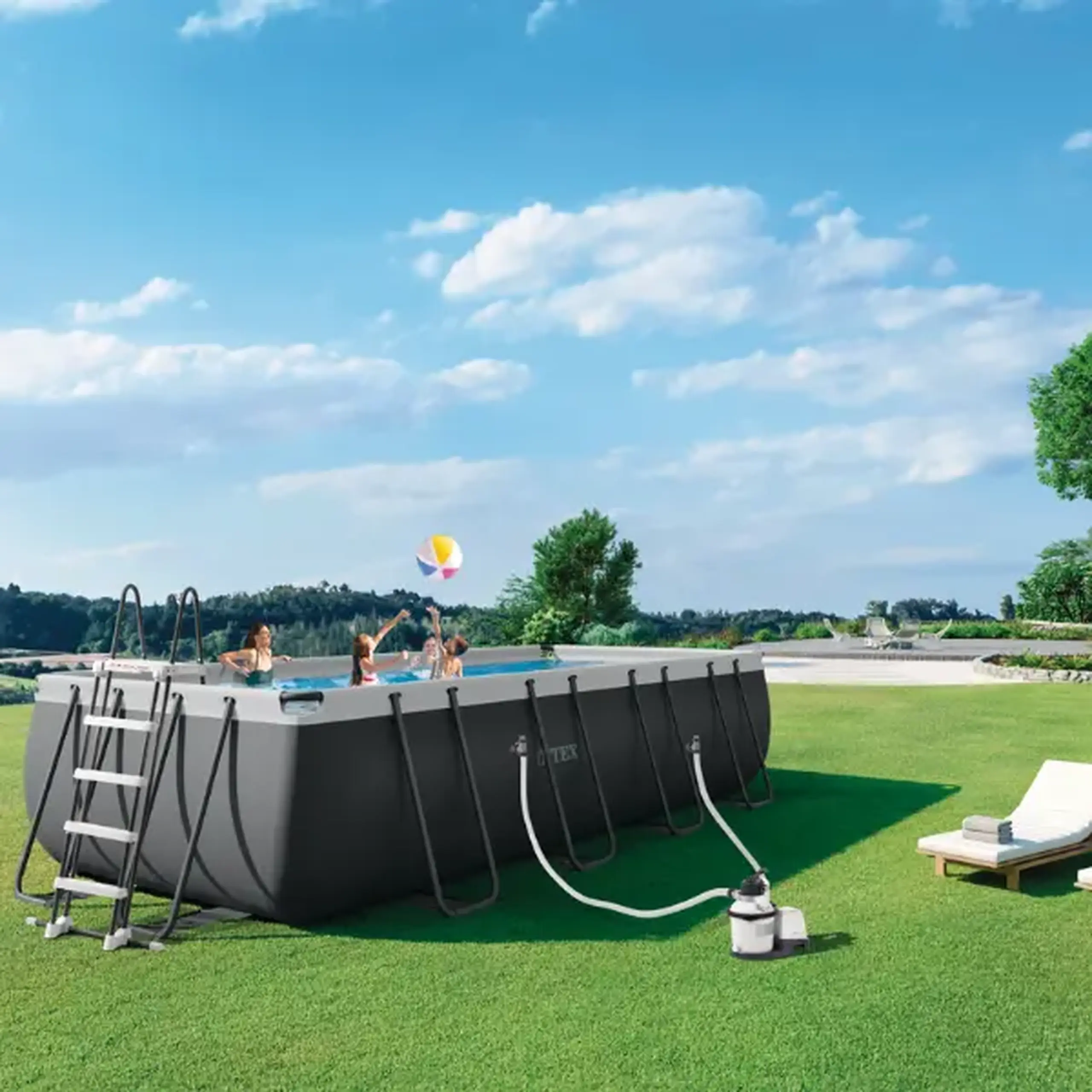 INTEX Piscină ULTRA XTR FRAME 549x274x132 cm, 17203L, cadru metalic, cu pompă de filtrare