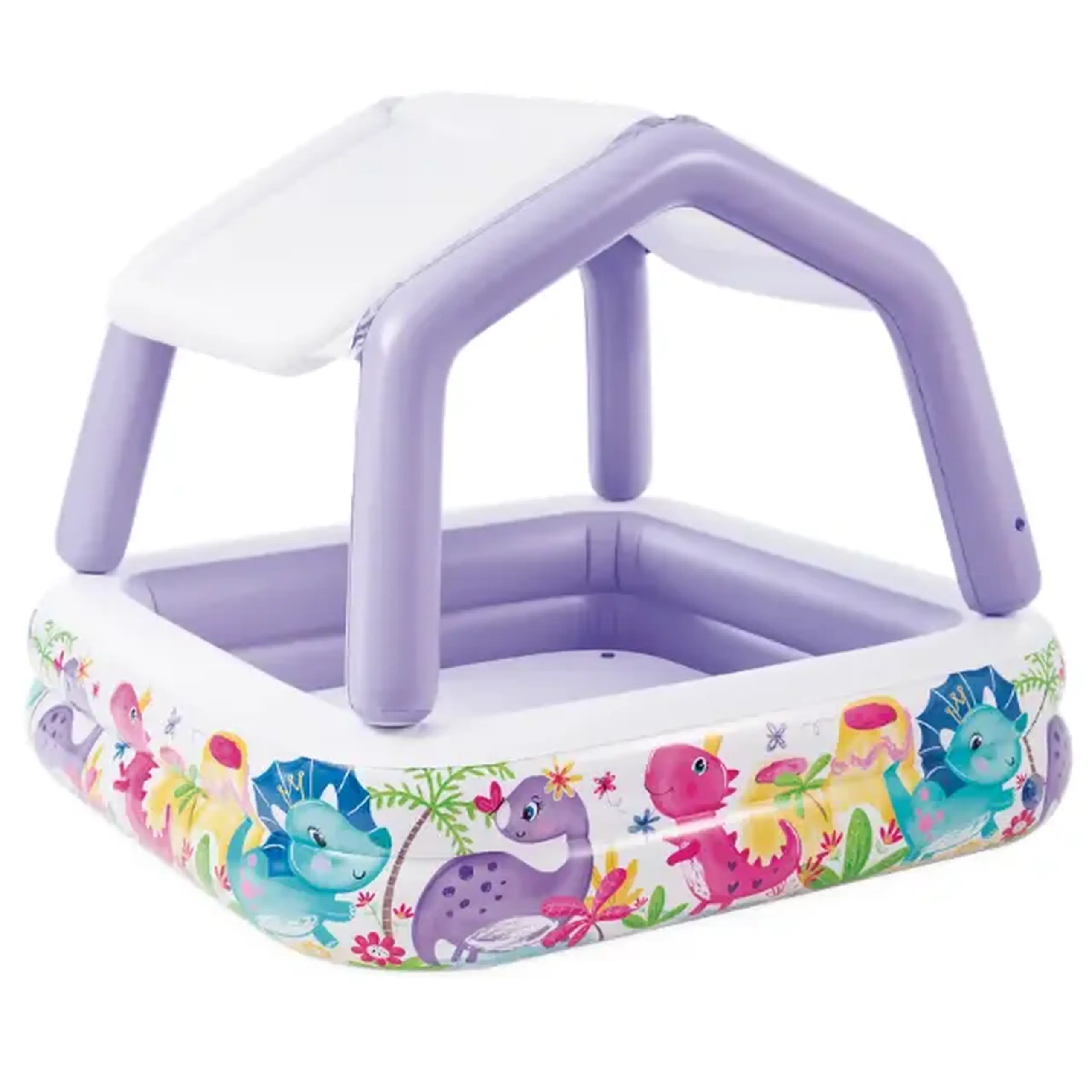INTEX Piscină gonflabilă pentru copii cu baldachin 157x157x122 cm, 295 L, 2+