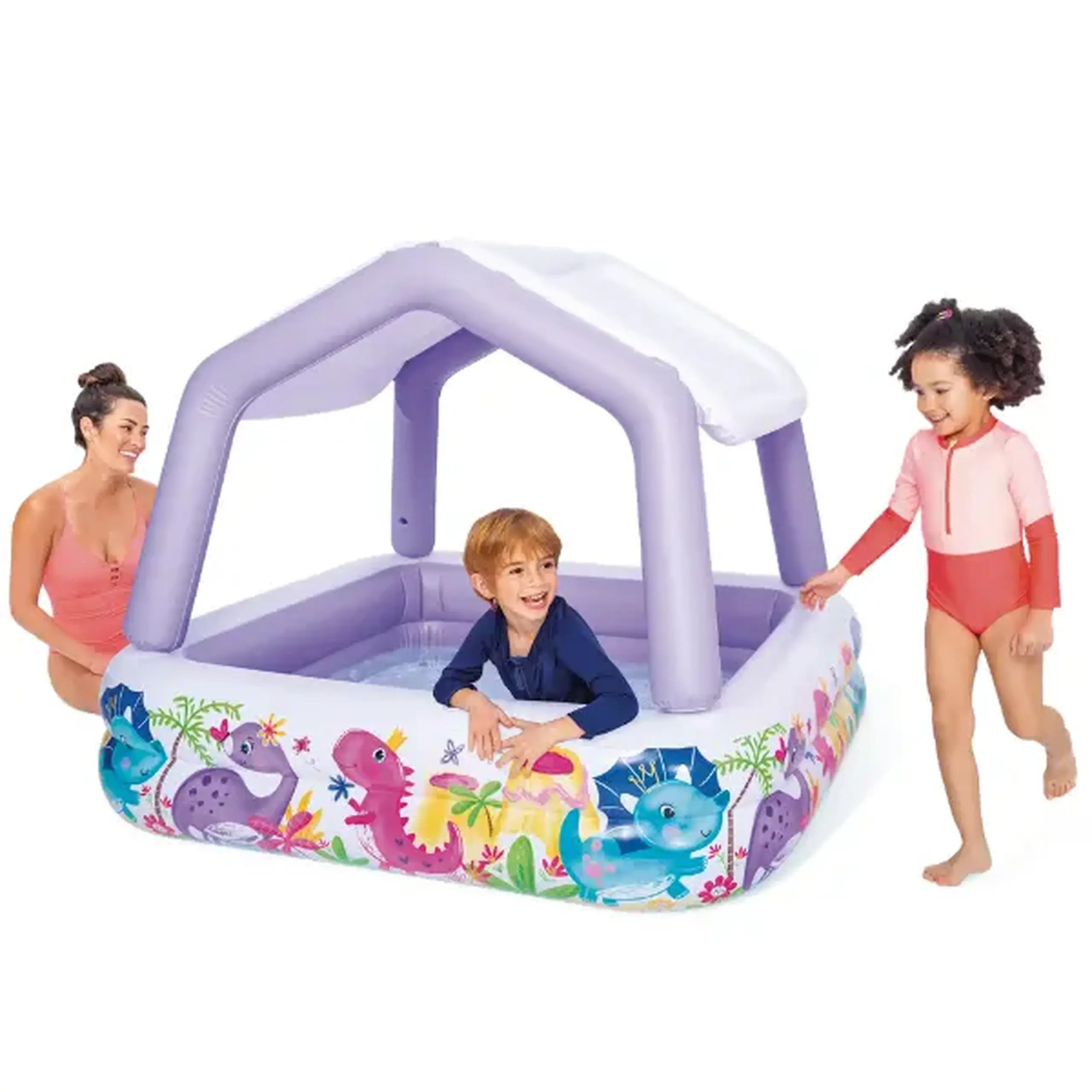 INTEX Piscină gonflabilă pentru copii cu baldachin 157x157x122 cm, 295 L, 2+
