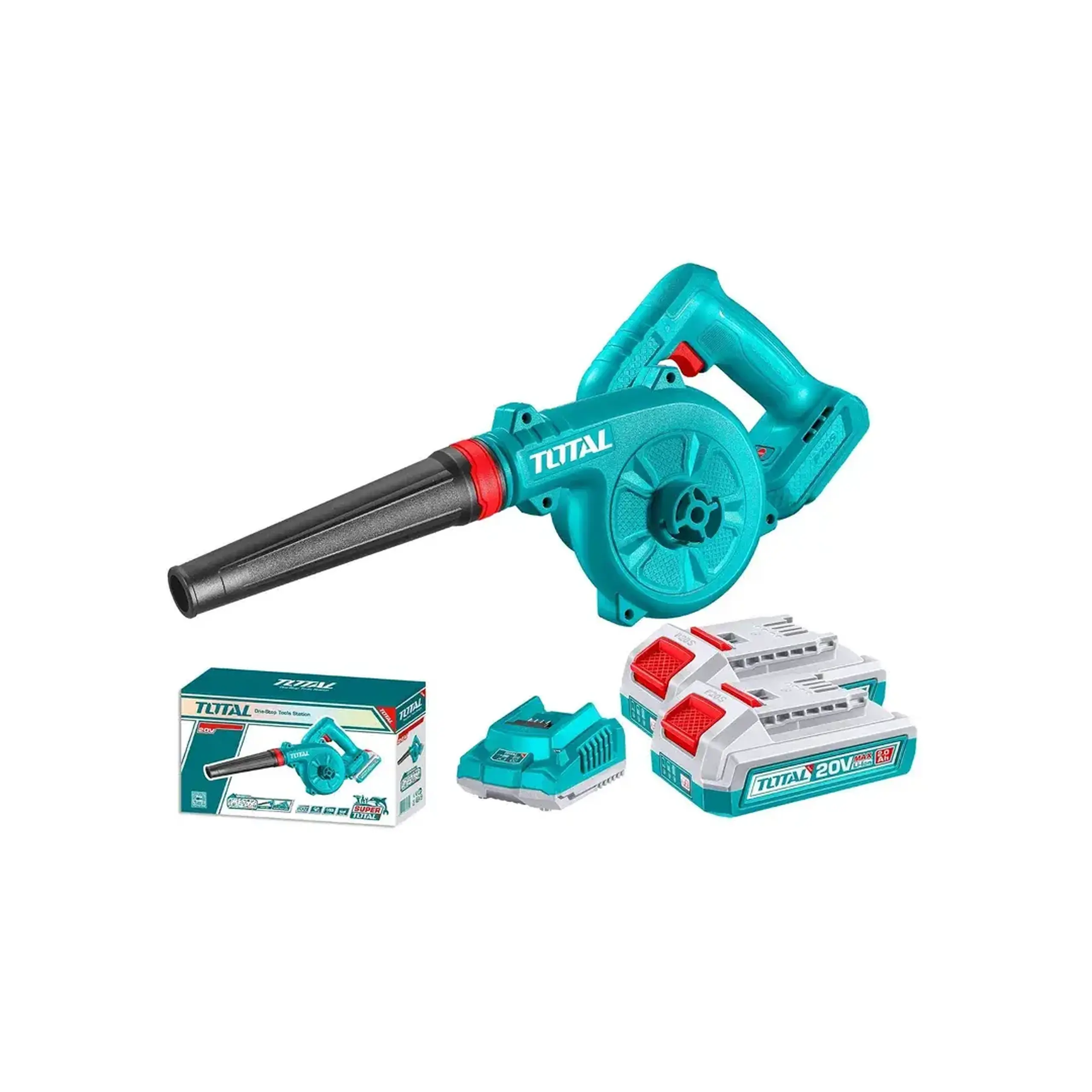 Suflantă pe acumulator TABLI20682 20 V 72 m/s 2 acumulatoare, încărcător 2.8 m³/min TOTAL