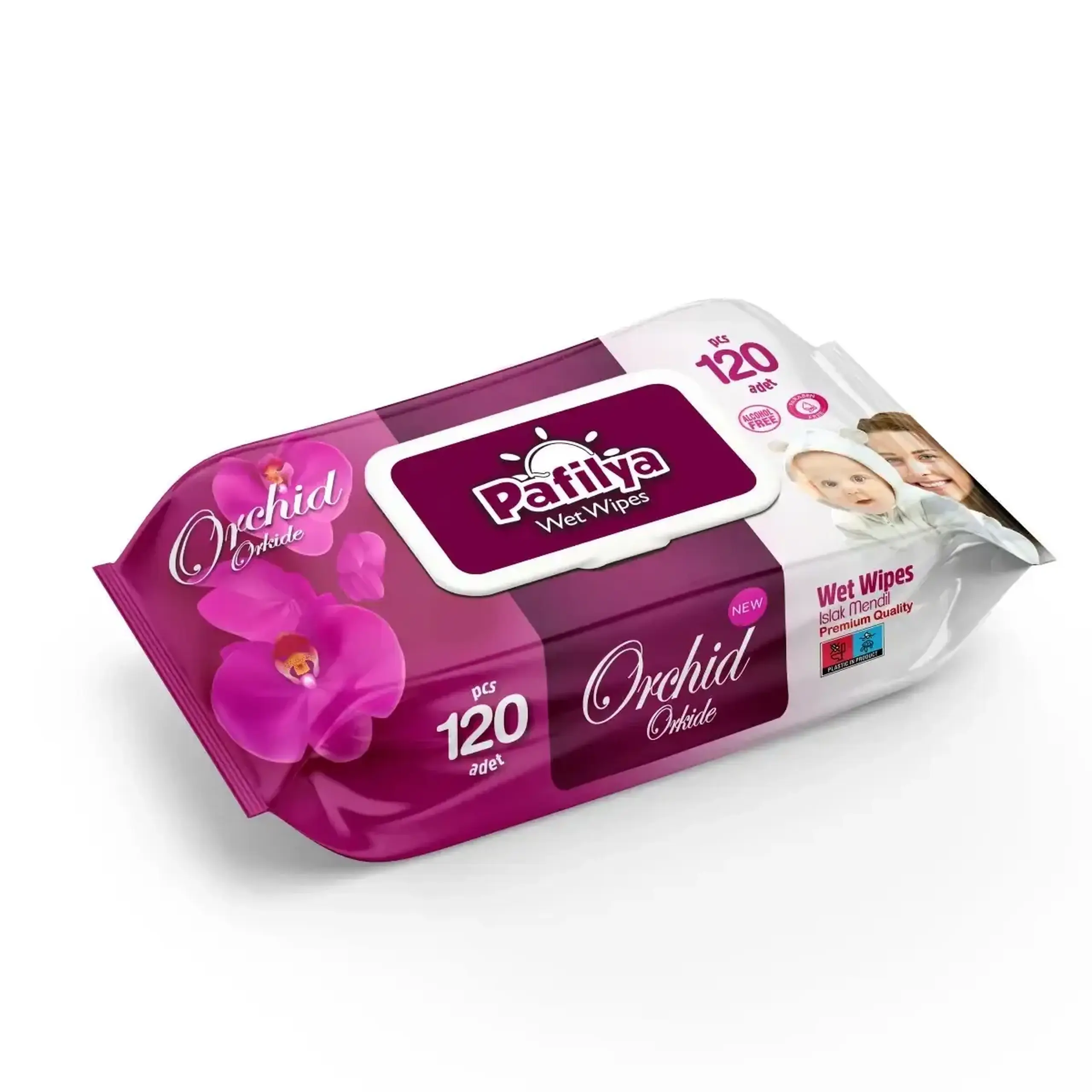 Pafilya Servetele umede 120b orkid/24