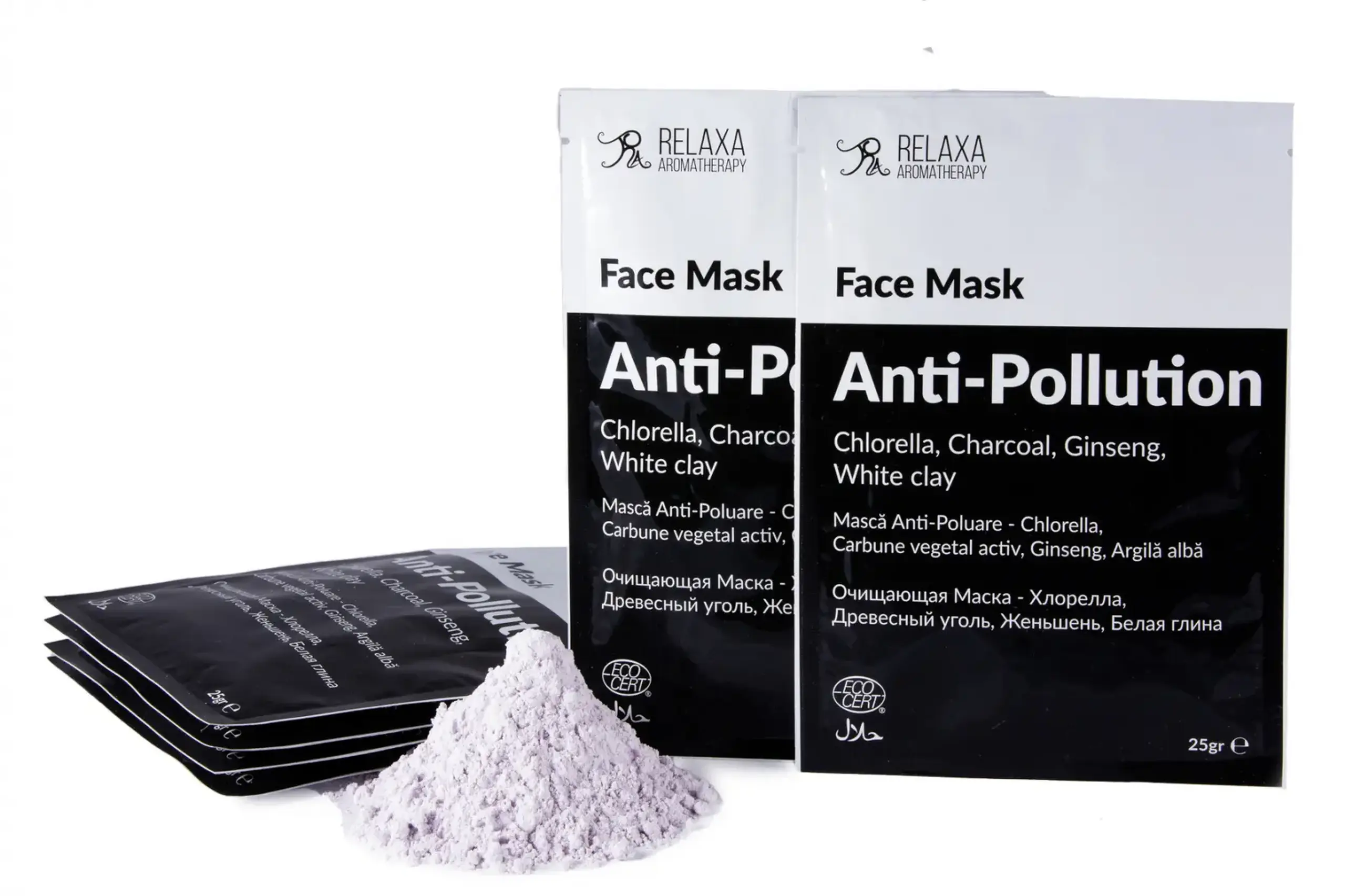 Masca Alginata Anti-Pollution cu ginseng, chlorella și cărbune vegetal
