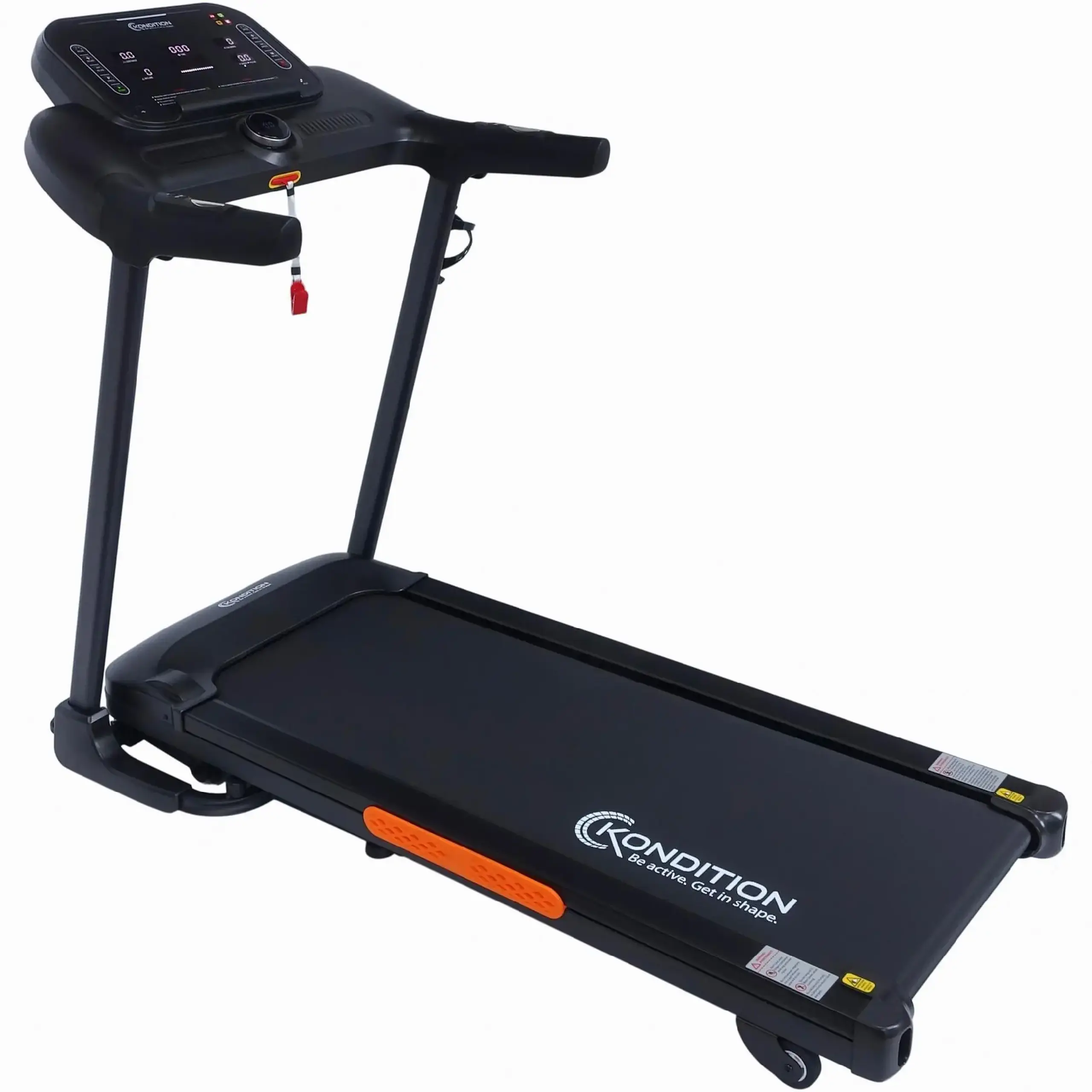 Banda alergare Kondition 7600S, motor 2CP, viteza 1-14km/h, suprafata alergare 120 X 46 cm, 24 programe, inclinare electrica max. 15%, App Fitshow/Kinomap/Zwift, pliabila, greutate maxima utilizator 120 kg