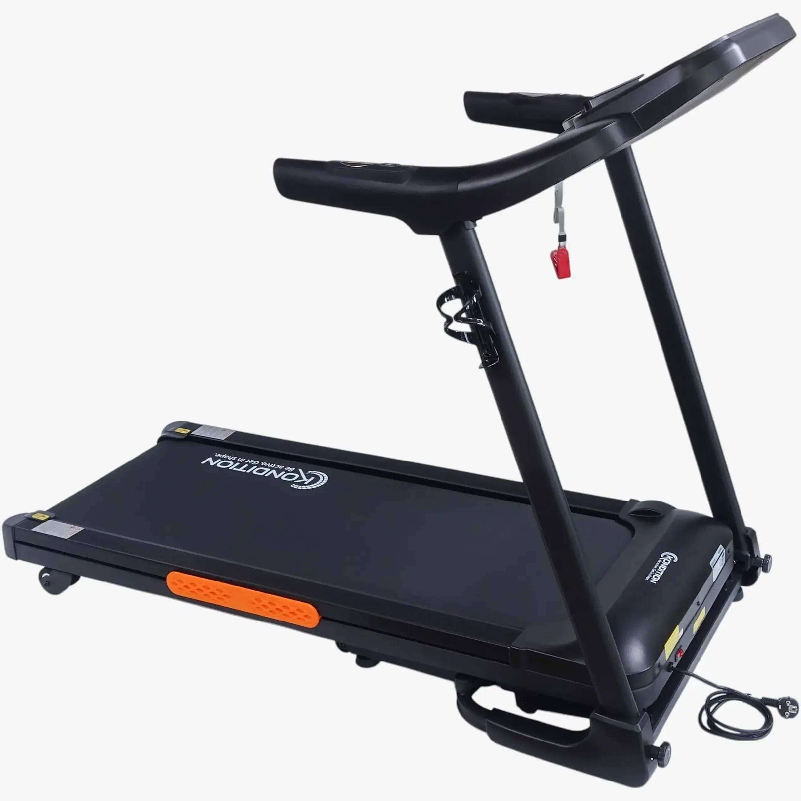 Banda alergare Kondition 7600S, motor 2CP, viteza 1-14km/h, suprafata alergare 120 X 46 cm, 24 programe, inclinare electrica max. 15%, App Fitshow/Kinomap/Zwift, pliabila, greutate maxima utilizator 120 kg