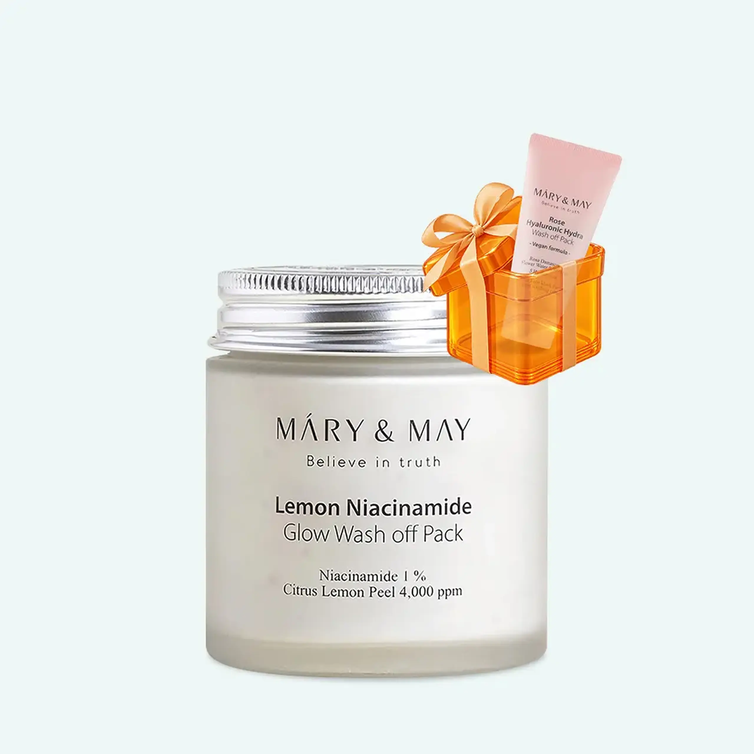 Mască de argilă pentru luminozitate cu niacinamidă și coajă de lămâie Mary & May Lemon Niacinamide Glow Wash Off Pack 125g
