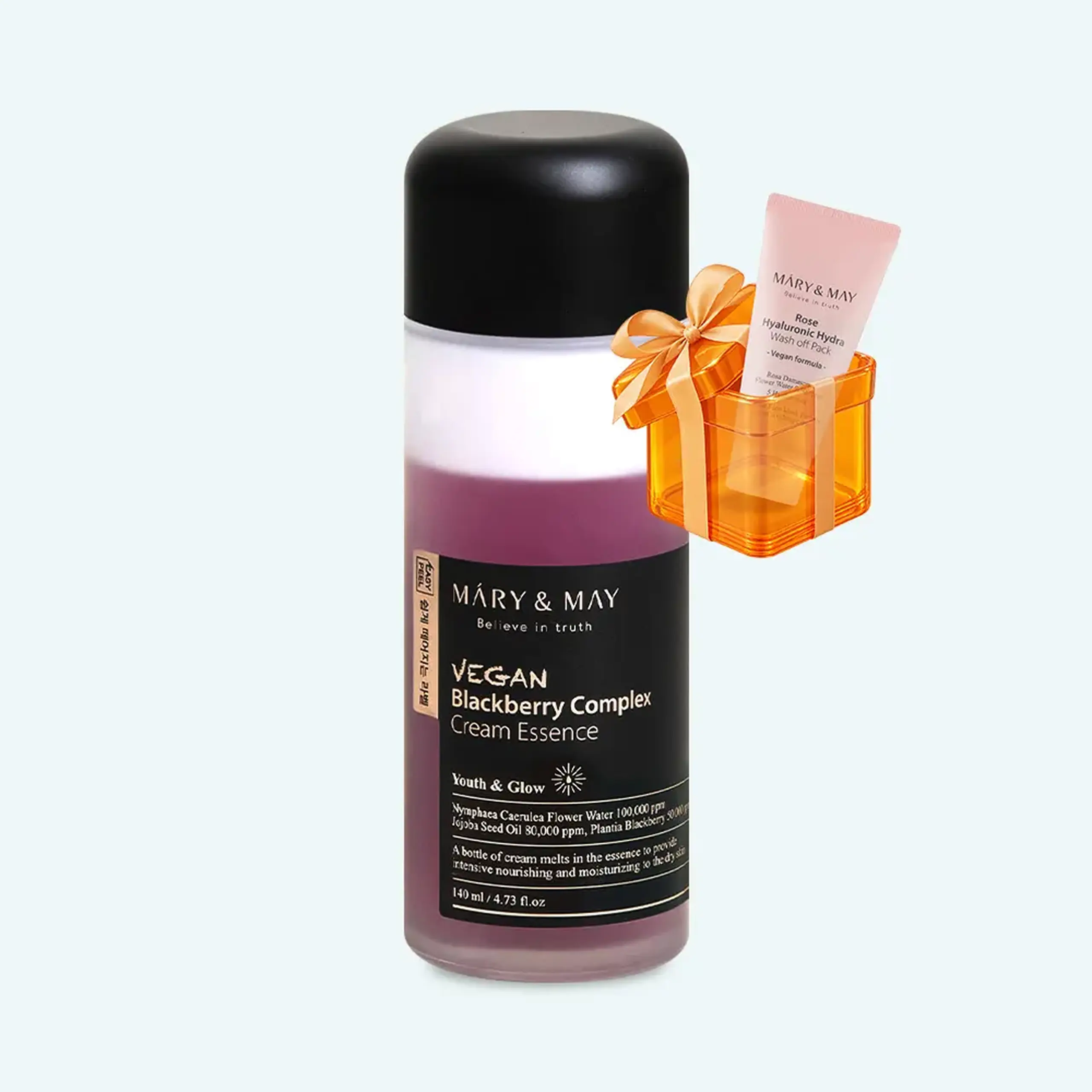 Crema-essență nutritivă cu extracte de mure Mary&May Vegan Blackberry Complex Cream Essence 140ml