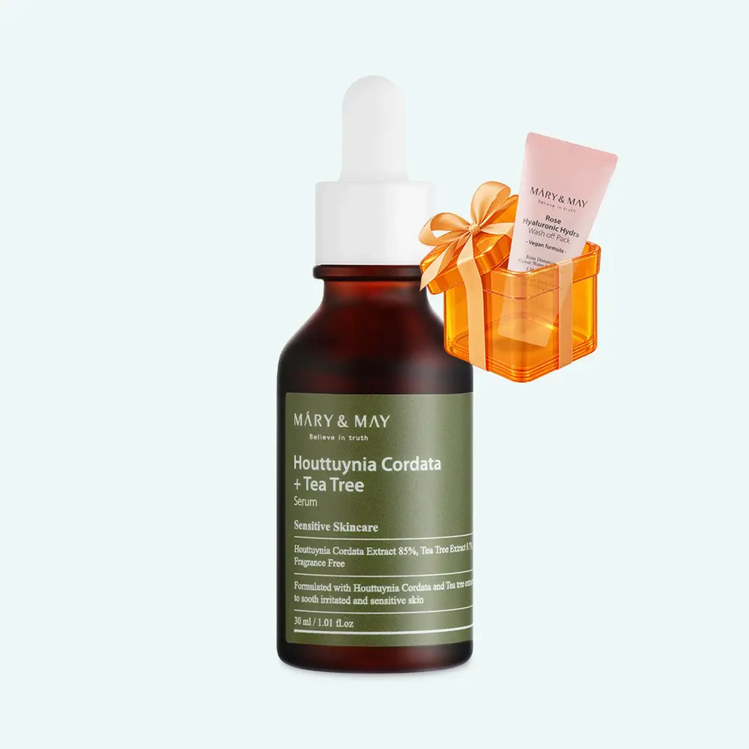 Ser calmant pentru tenul problematic MARY & MAY Houttuynia Cordata + Tea Tree Serum 30 ml