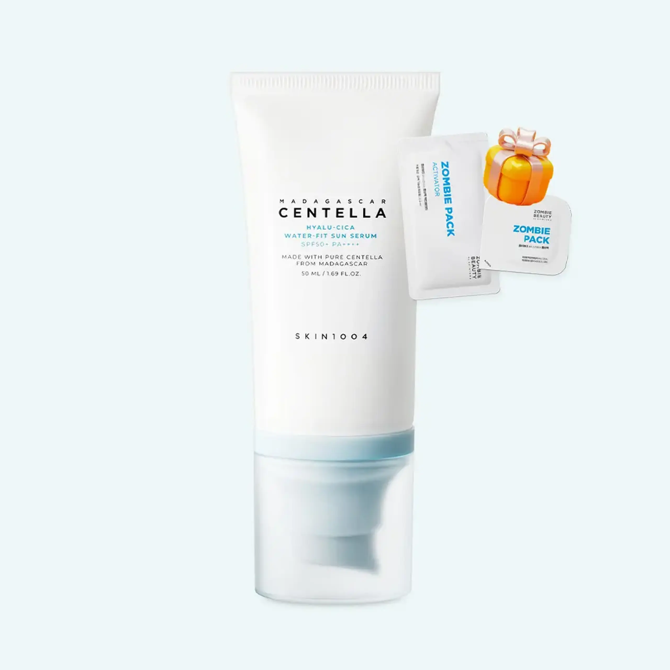Cremă de protecție solară cu filtre chimice de nouă generație Skin1004 Madagascar Centella Hyalu-Cica Water-Fit Sun Serum 50ml