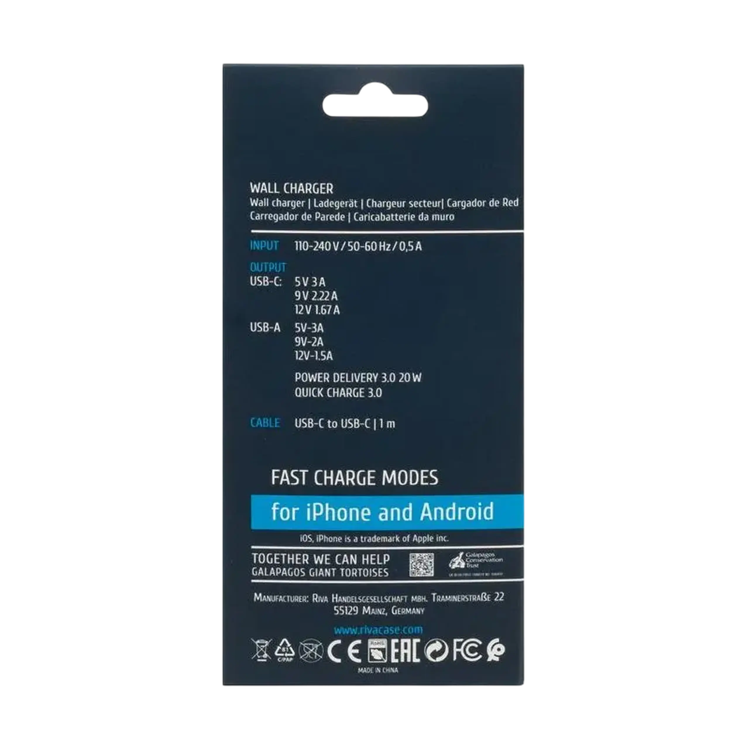 Încărcător Rivacase PS4102 WD4, 20W, Alb