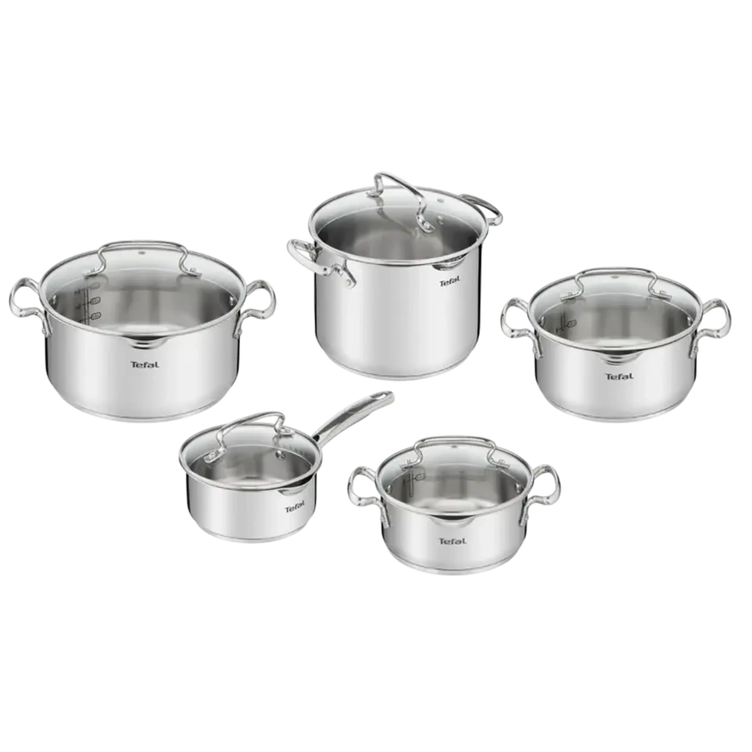 Set de vase Tefal G719SA55, Oțel inoxidabil