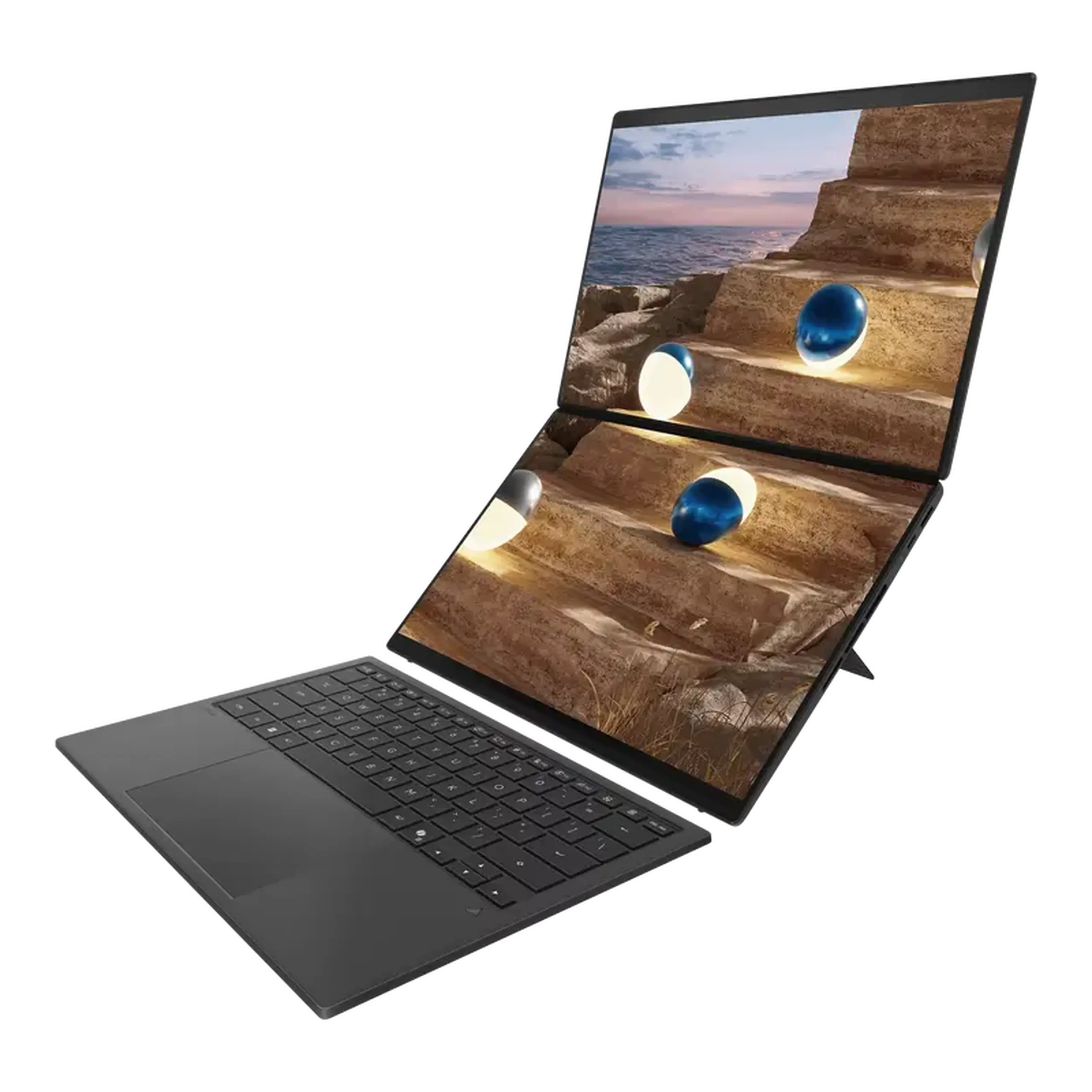 Laptop 14" ASUS Zenbook DUO UX8407AA, Moher Gray, Intel Core X9 388H, 32GB/1024GB, Windows 11 Home