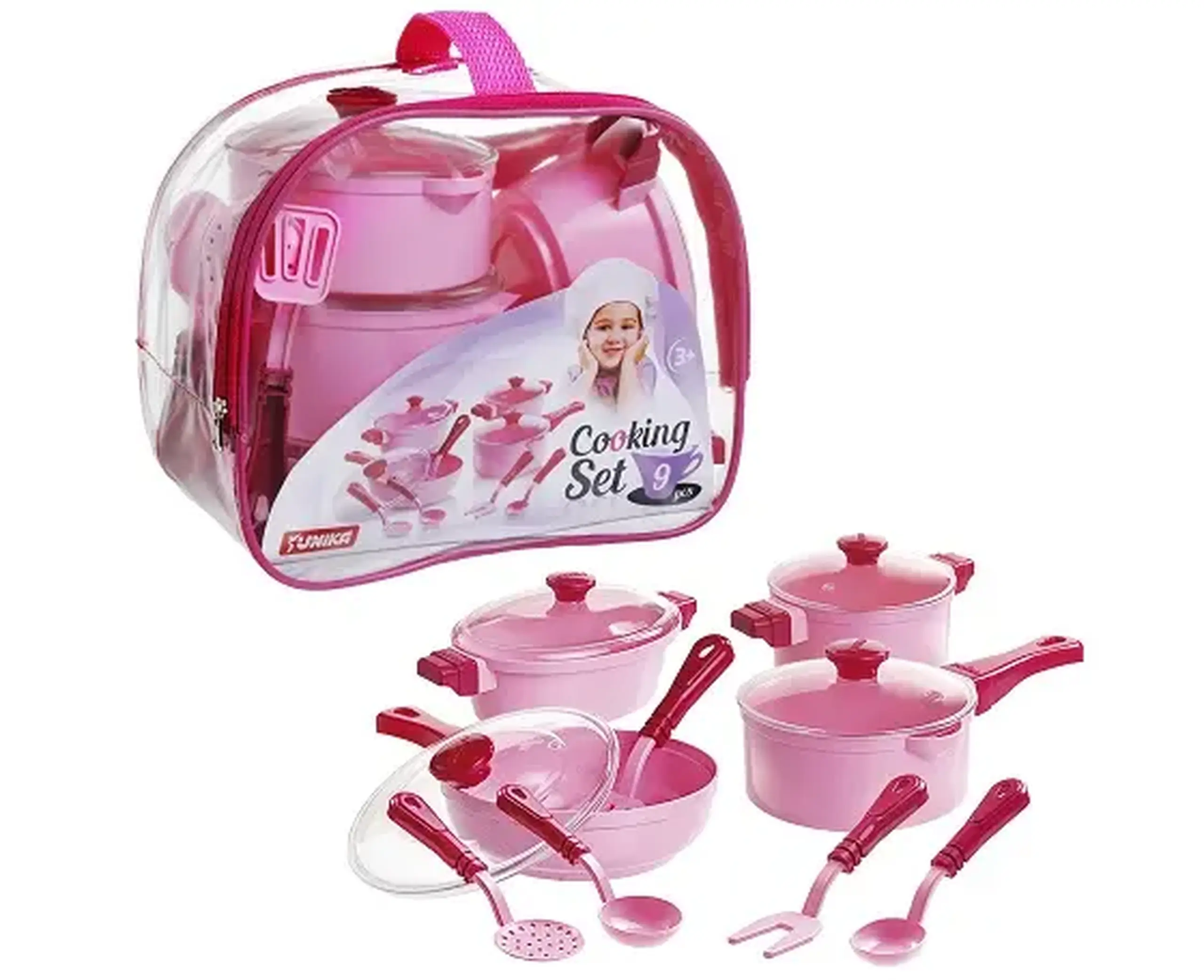 Set veselă (9 piese) roz – 43 935