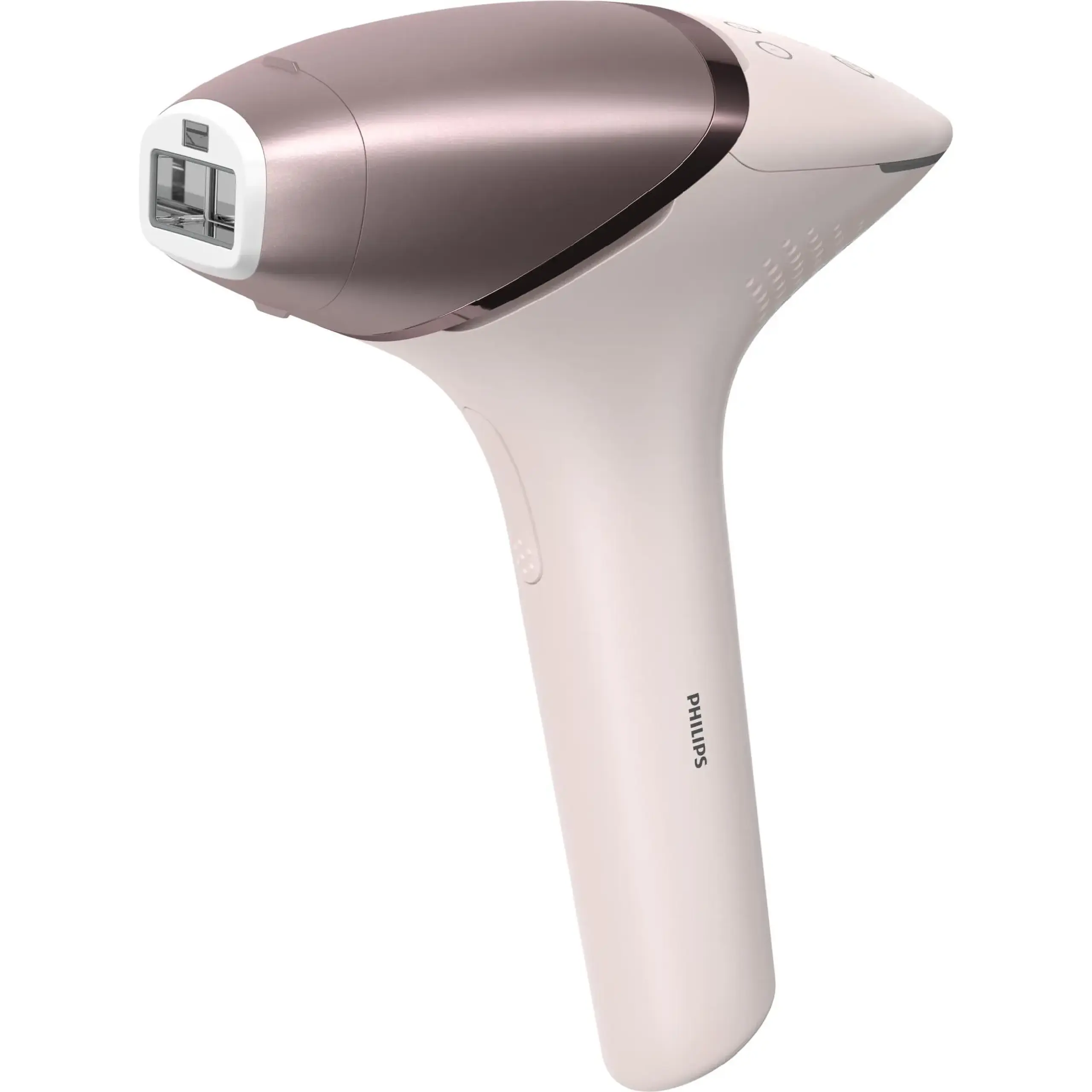 Epilator IPL Philips Lumea Seria 9000 BRI958/00, Senzor Smartskin, tehnologie SenseIQ, utilizare cu sau fara fir, 450.000 impusuri, accesoriu fata, corp, axila si inghinal, Rose Gold