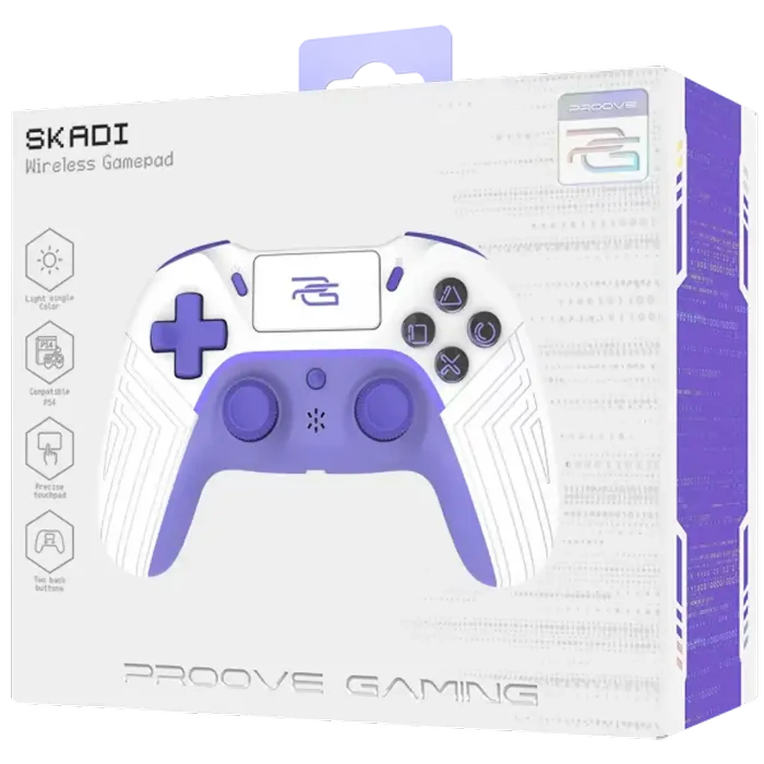 Gamepad Wireless Proove Skadi White/Purple