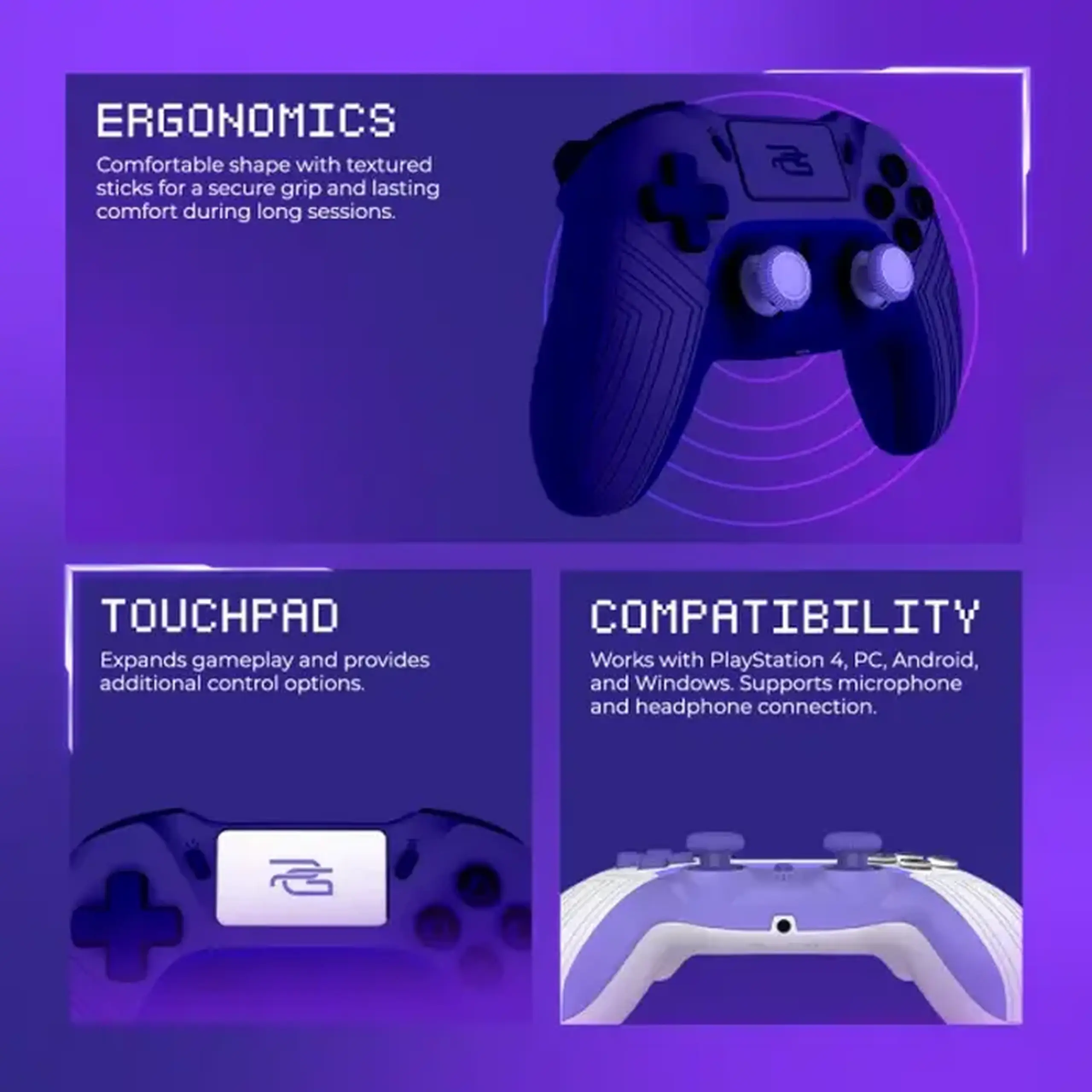 Gamepad Wireless Proove Skadi White