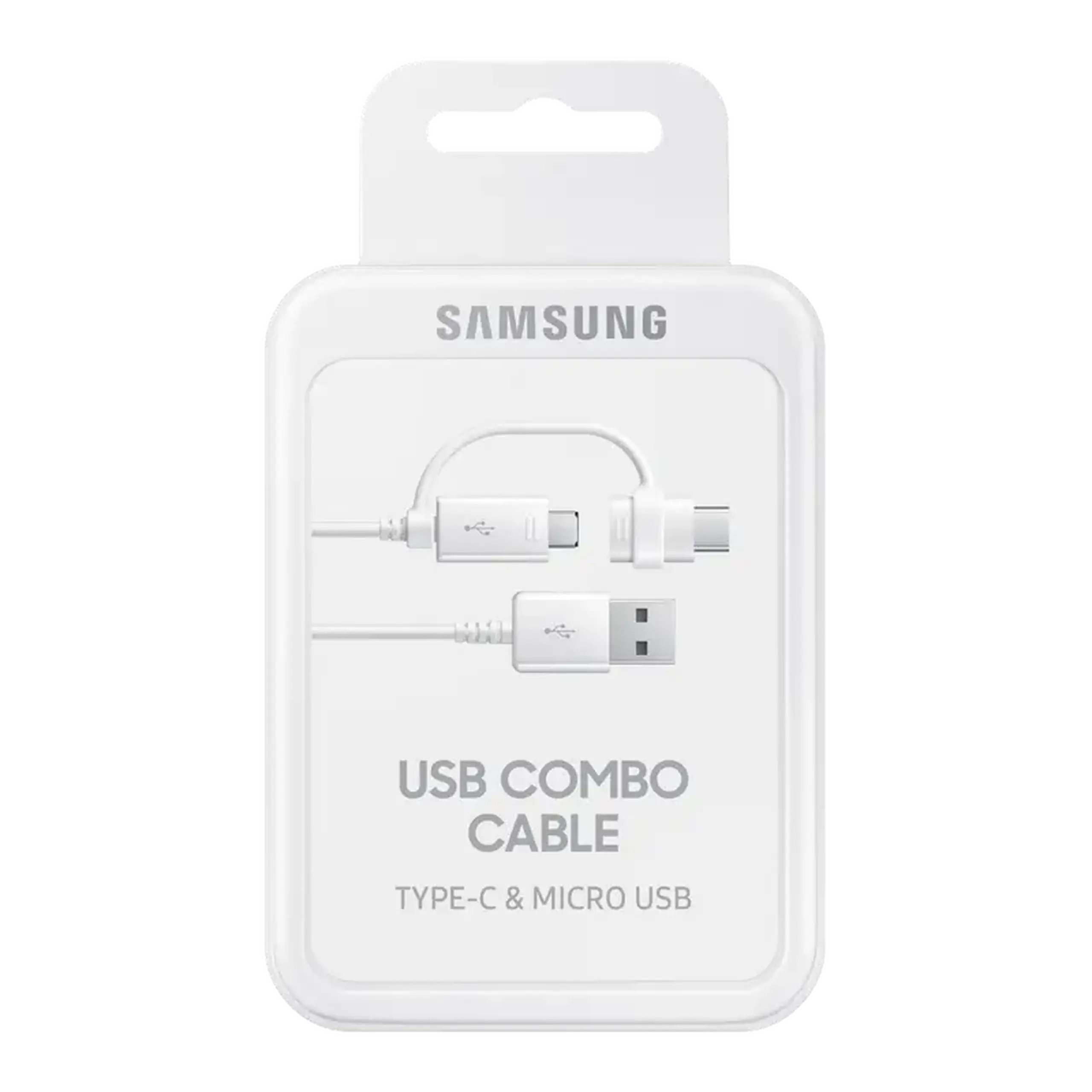 2in1 Cable Samsung, Type-C+Micro-USB, White EU