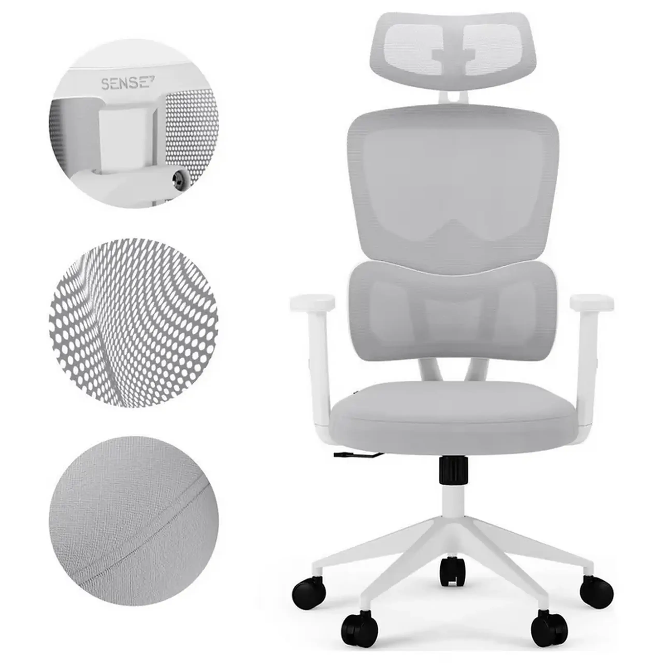 Scaun de birou SENSE7 Veno White