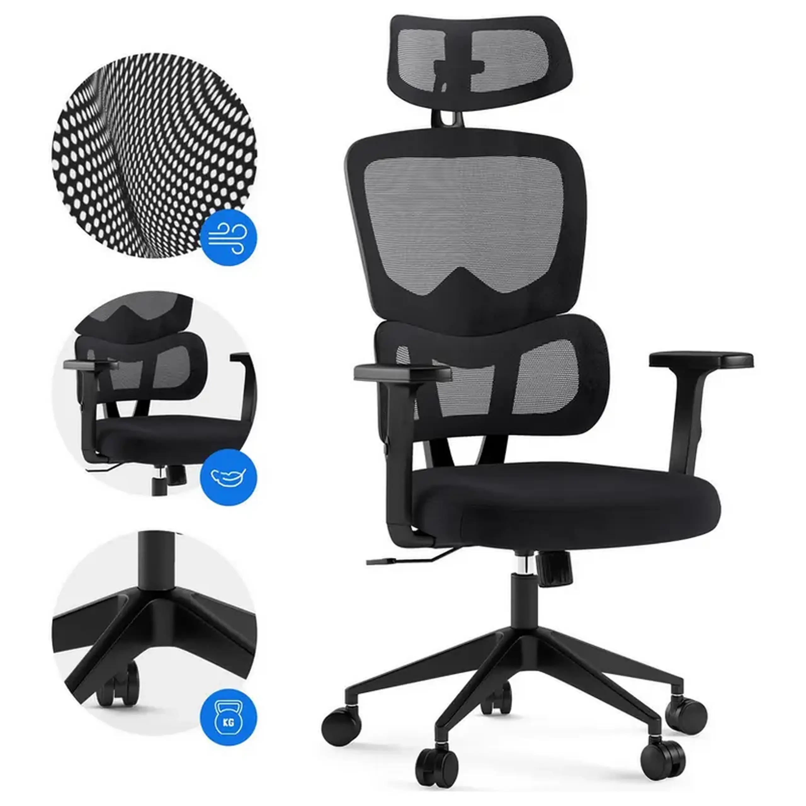 Scaun de birou SENSE7 Veno Black