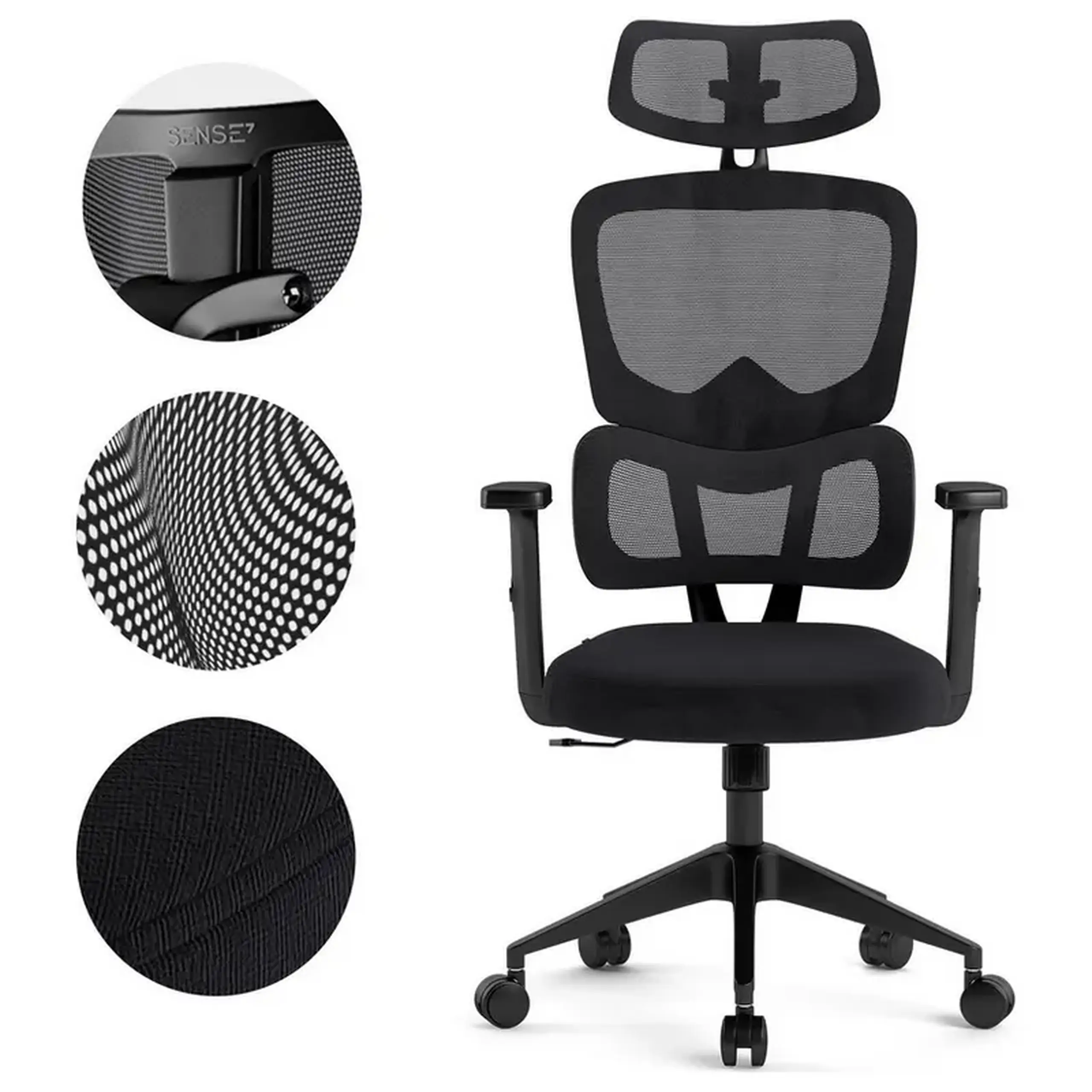 Scaun de birou SENSE7 Veno Black