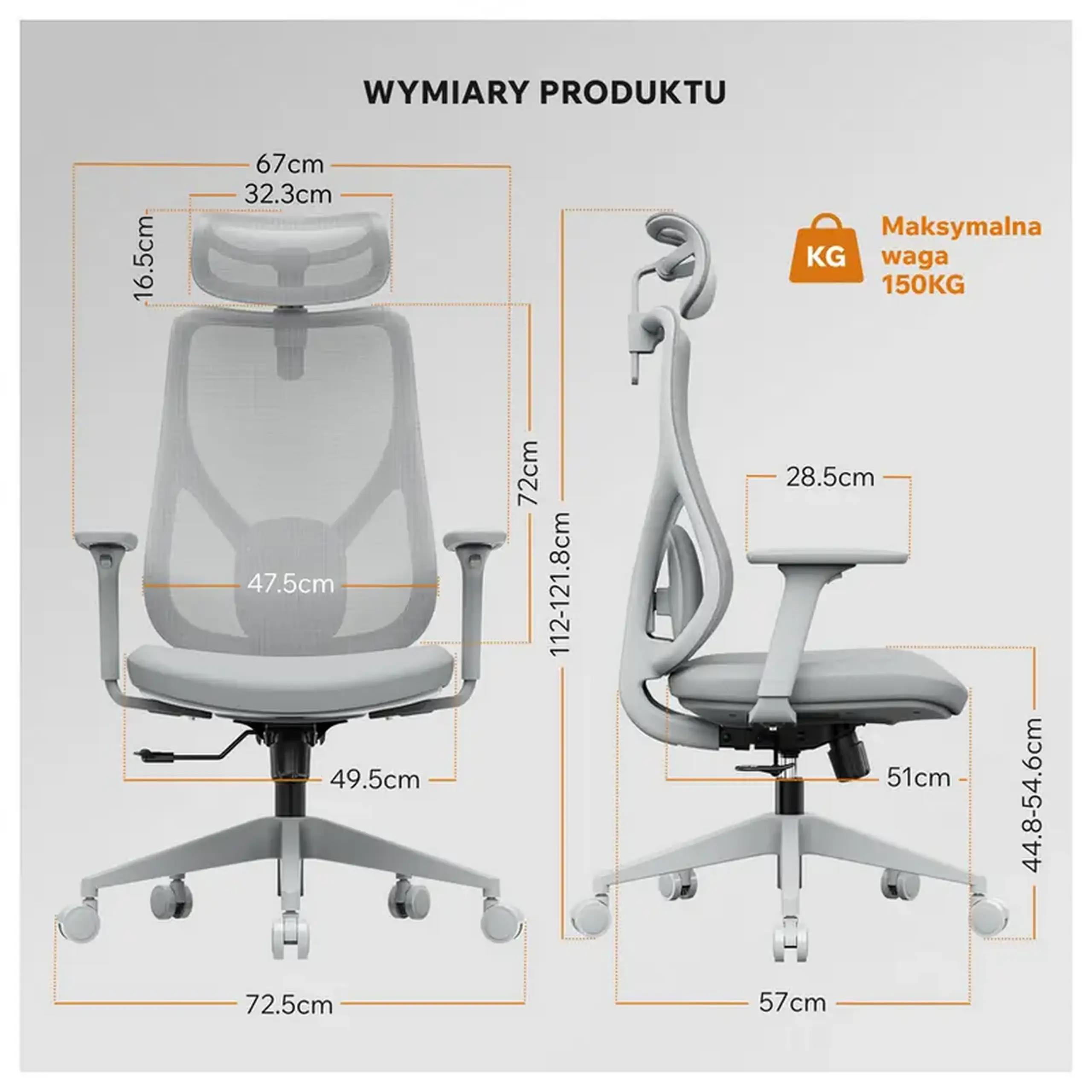 Scaun de birou SENSE7 Moyo Grey