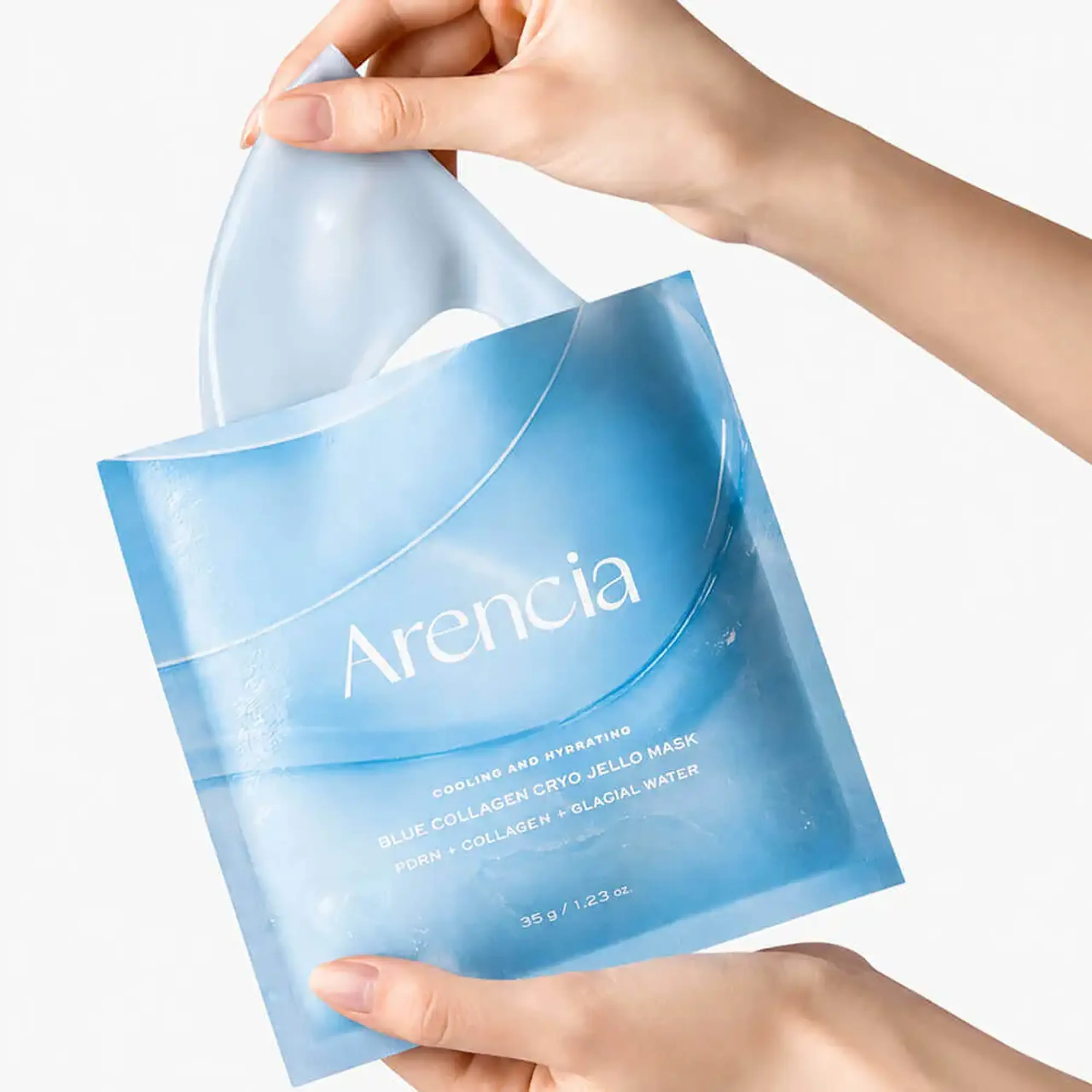 Mască hidrogel răcoritoare cu colagen Arencia Blue Collagen Cryo Jello Mask 35 g