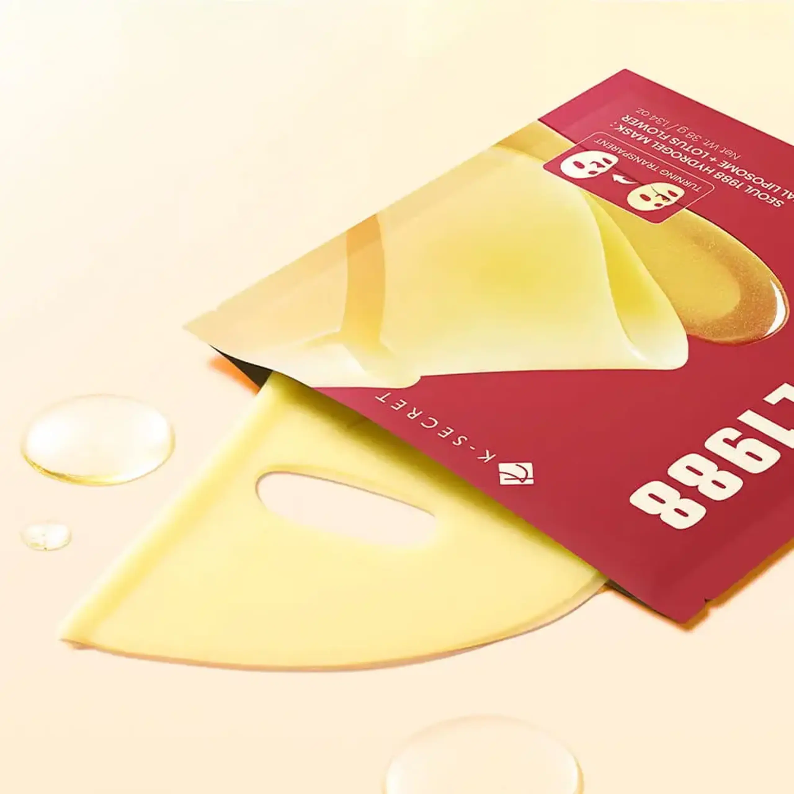 Mască hidrogel anti-age cu retinal lipozomal KSECRET SEOUL 1988 Hydrogel Mask: Retinal Liposome + Lotus Flower 38 g × 4 buc