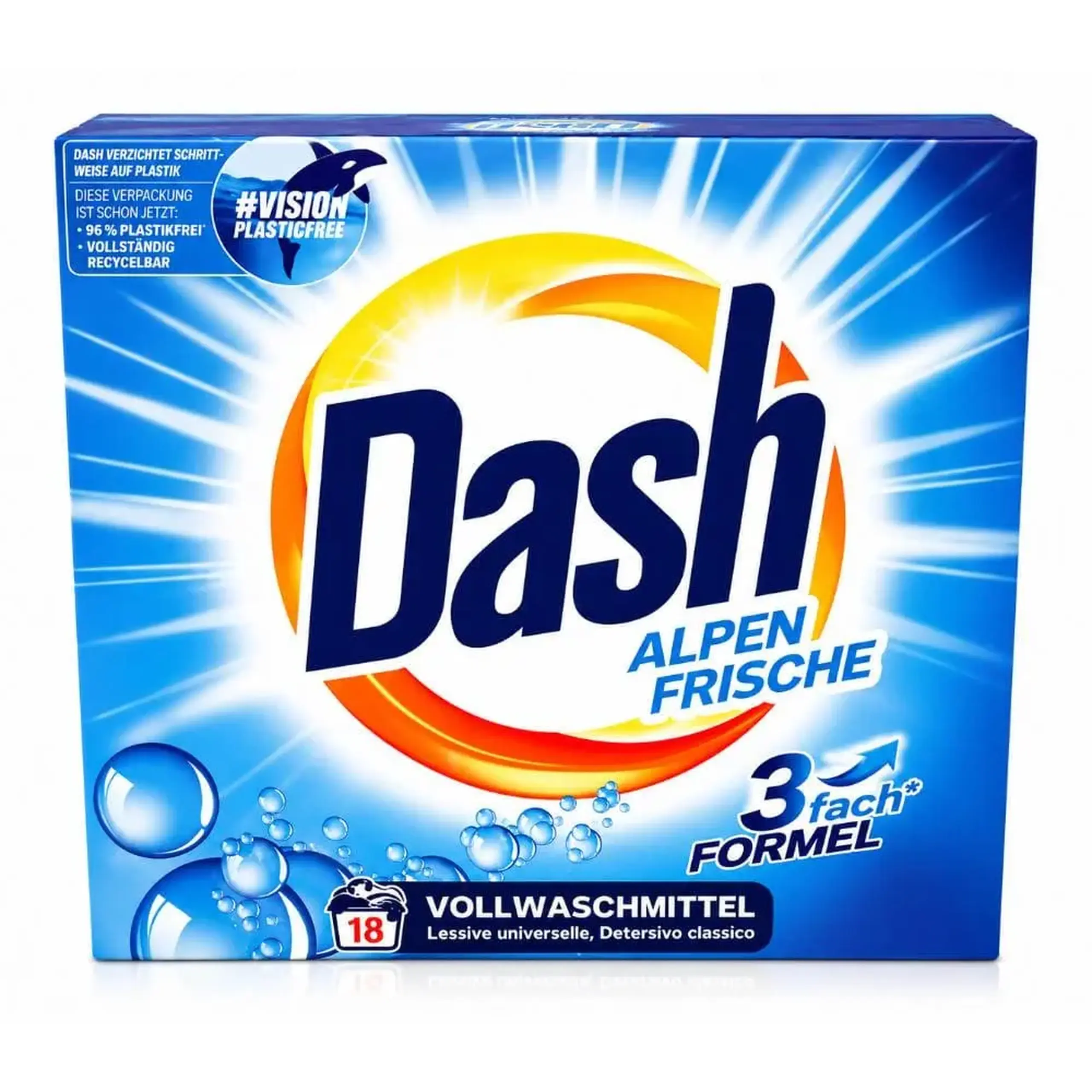 Detergent pudra Dash Universal Alpen Frishe carton box 5 kg 100 spalari