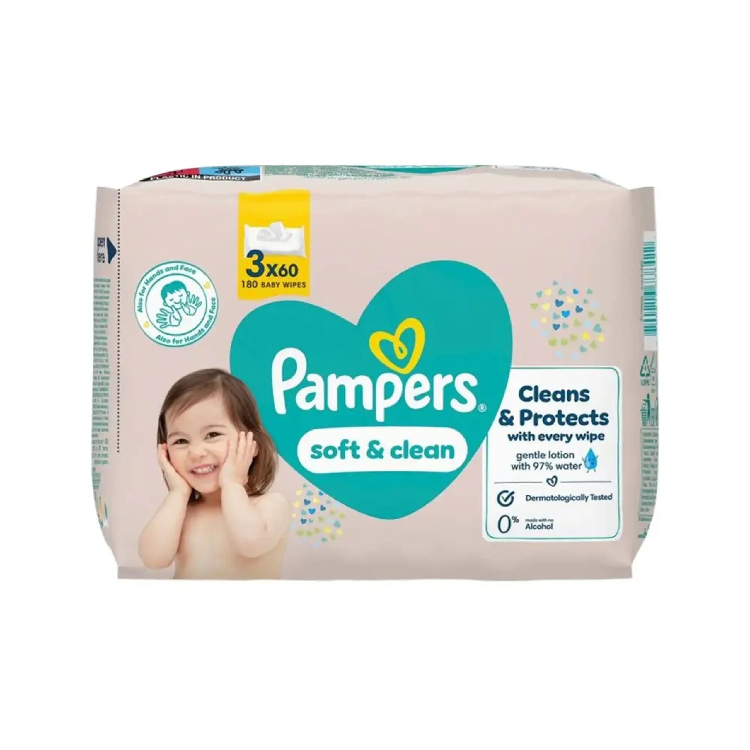 Servetele umede Pampers Soft & Clean 3x60 buc
