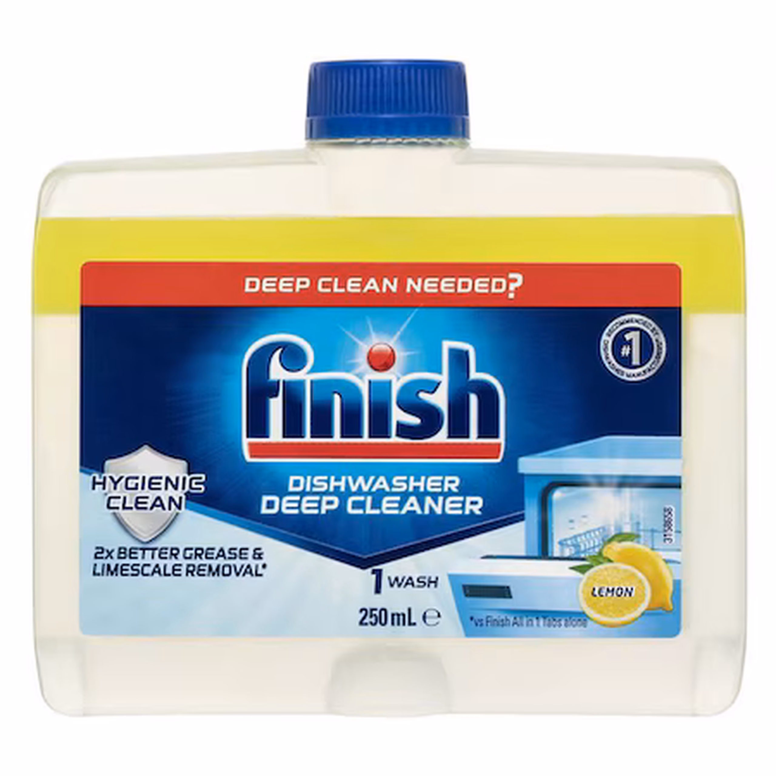 Solutie pentru curatat masina de spalat vase Finish Lemon 250 ml