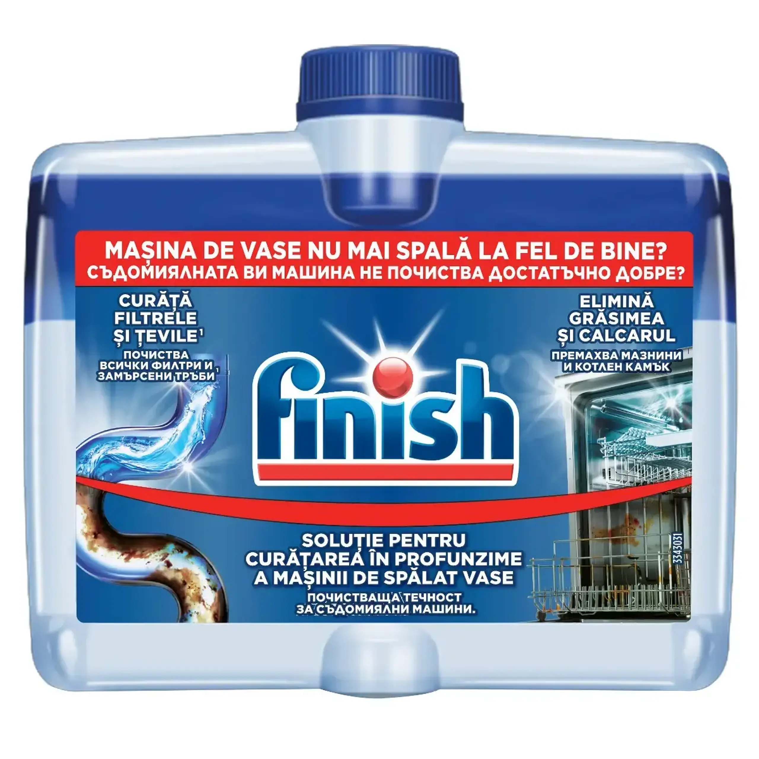 Solutie pentru curatat masina de spalat vase Finish Regular 250 ml