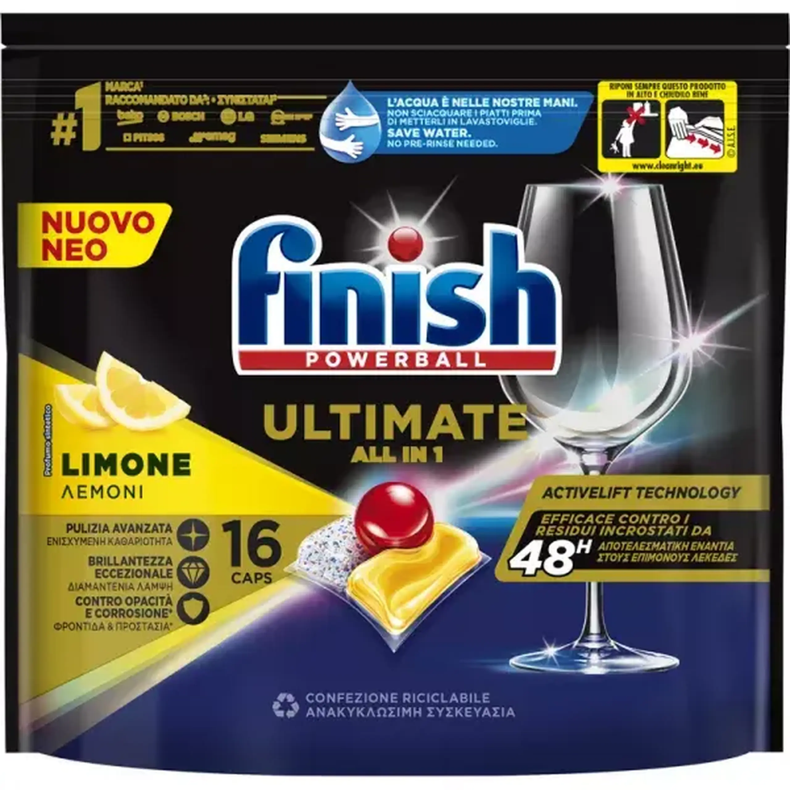 Detergent masina de spalat vase Finish Quantum Ultimate All in 1 Lemon 100 tablete