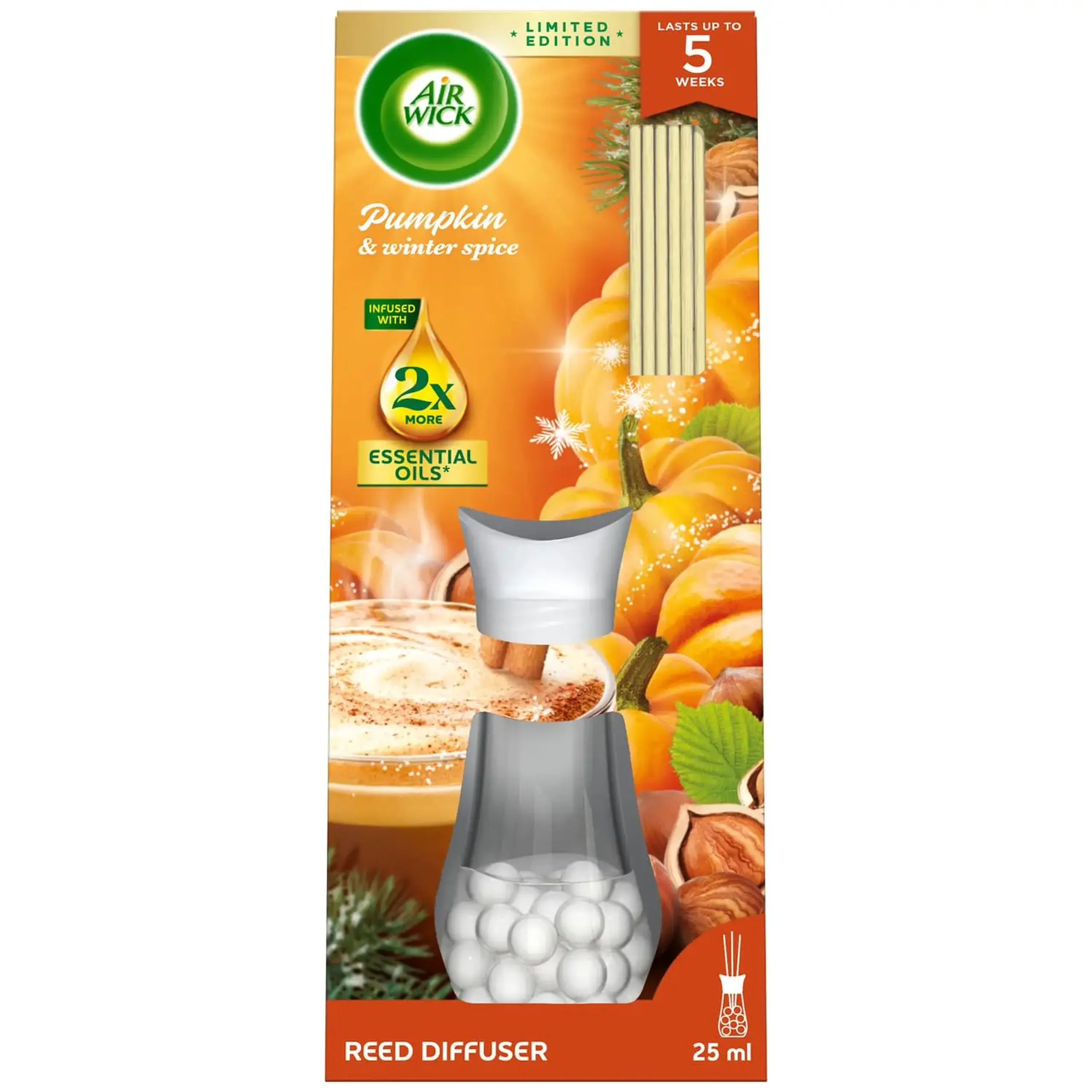 Odorizant camera Air Wick Reed Diffusers Pumpkin & Winter Spice 25 ml