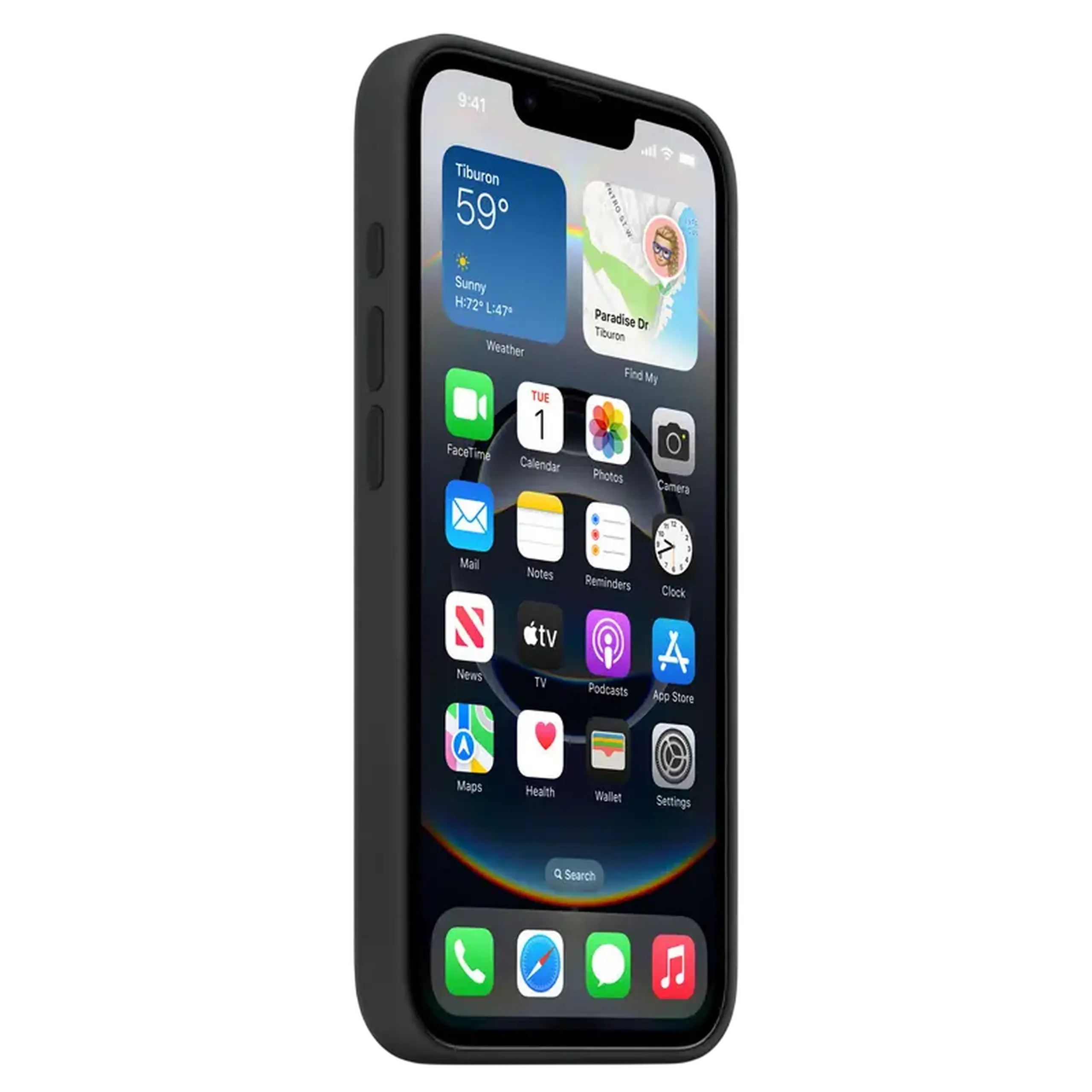 Husă Apple Silicone Case pentru iPhone 16e, Negru