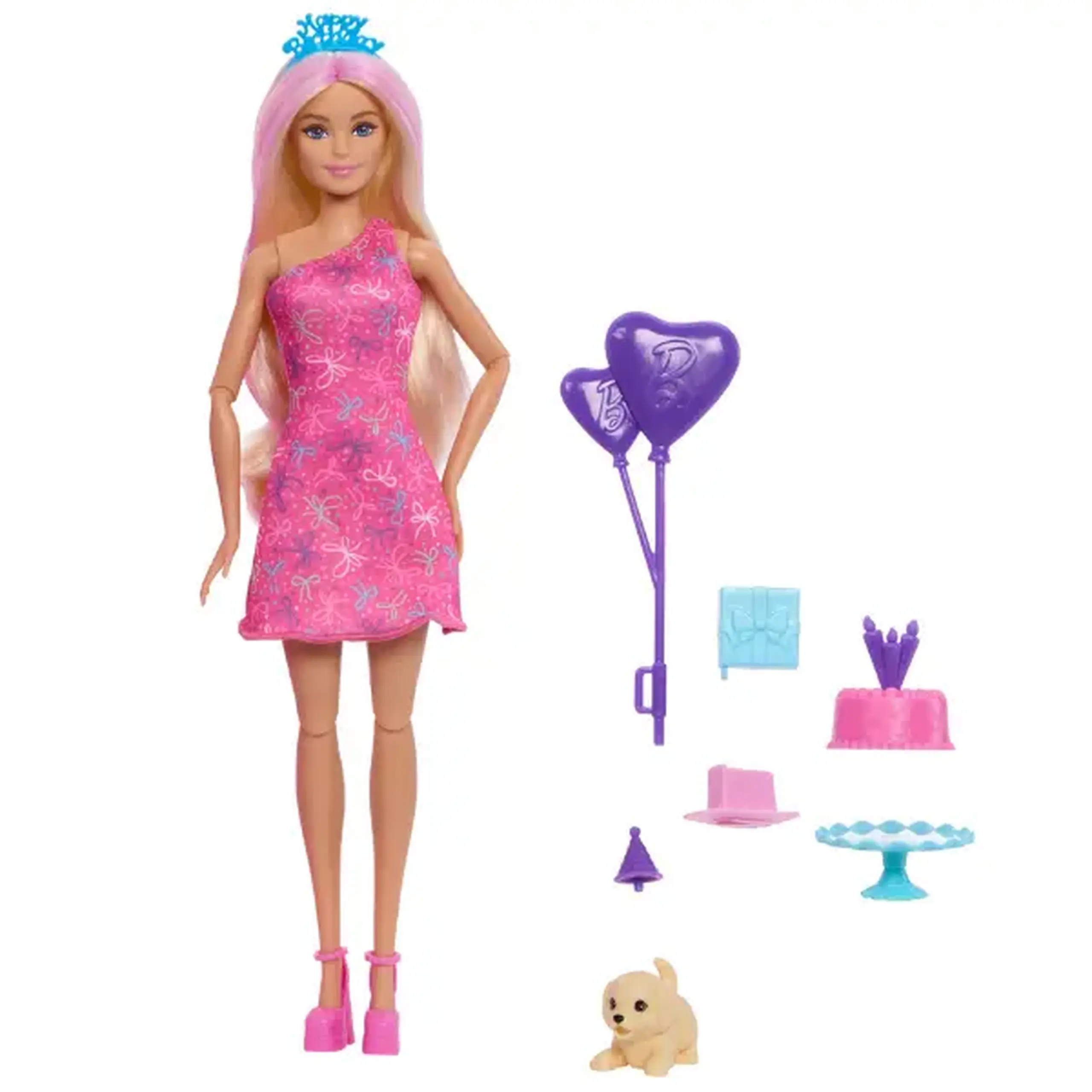 Păpușă Barbie Rise & Surprise „Petrecerea animăluțului” cu 12 surprize