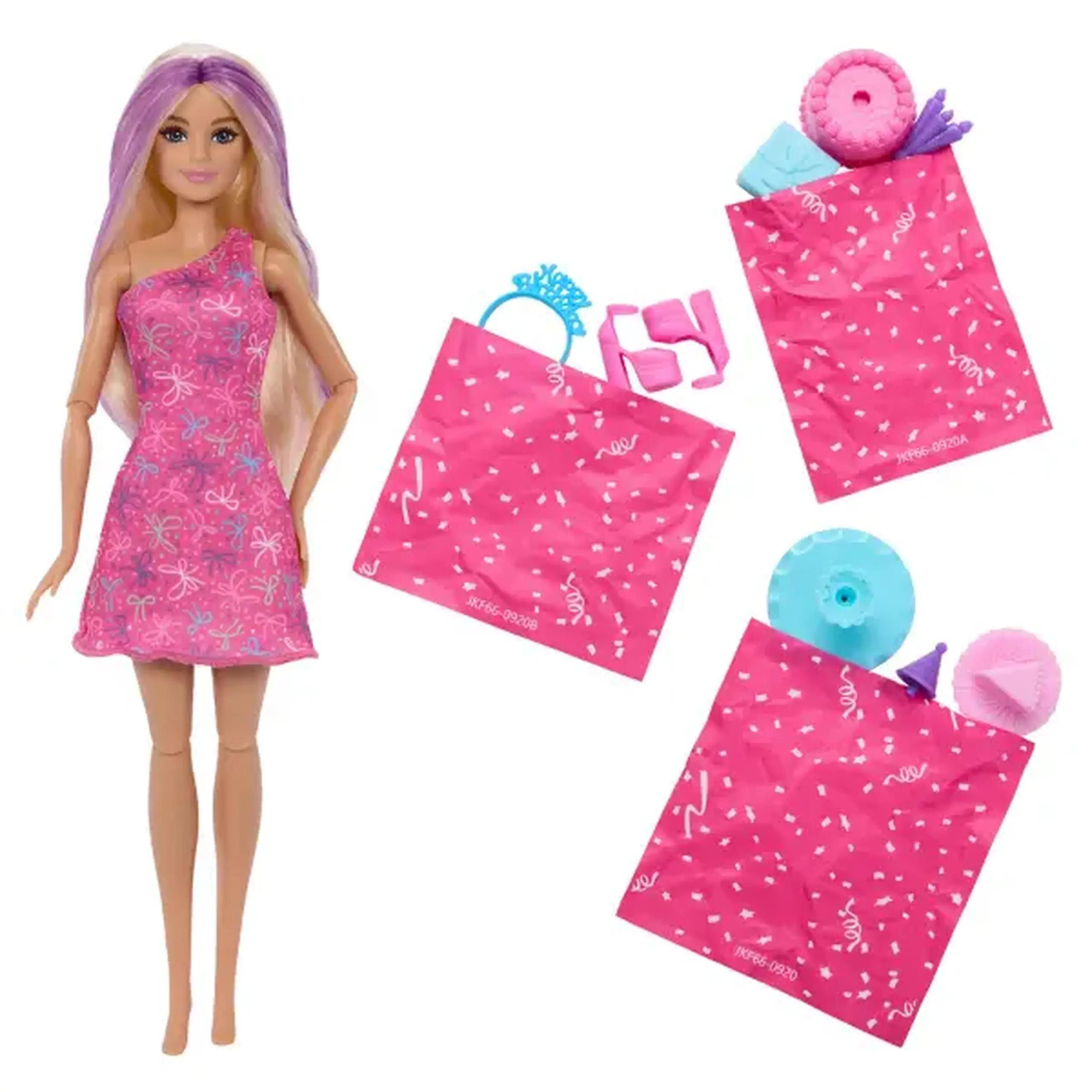 Păpușă Barbie Rise & Surprise „Petrecerea animăluțului” cu 12 surprize