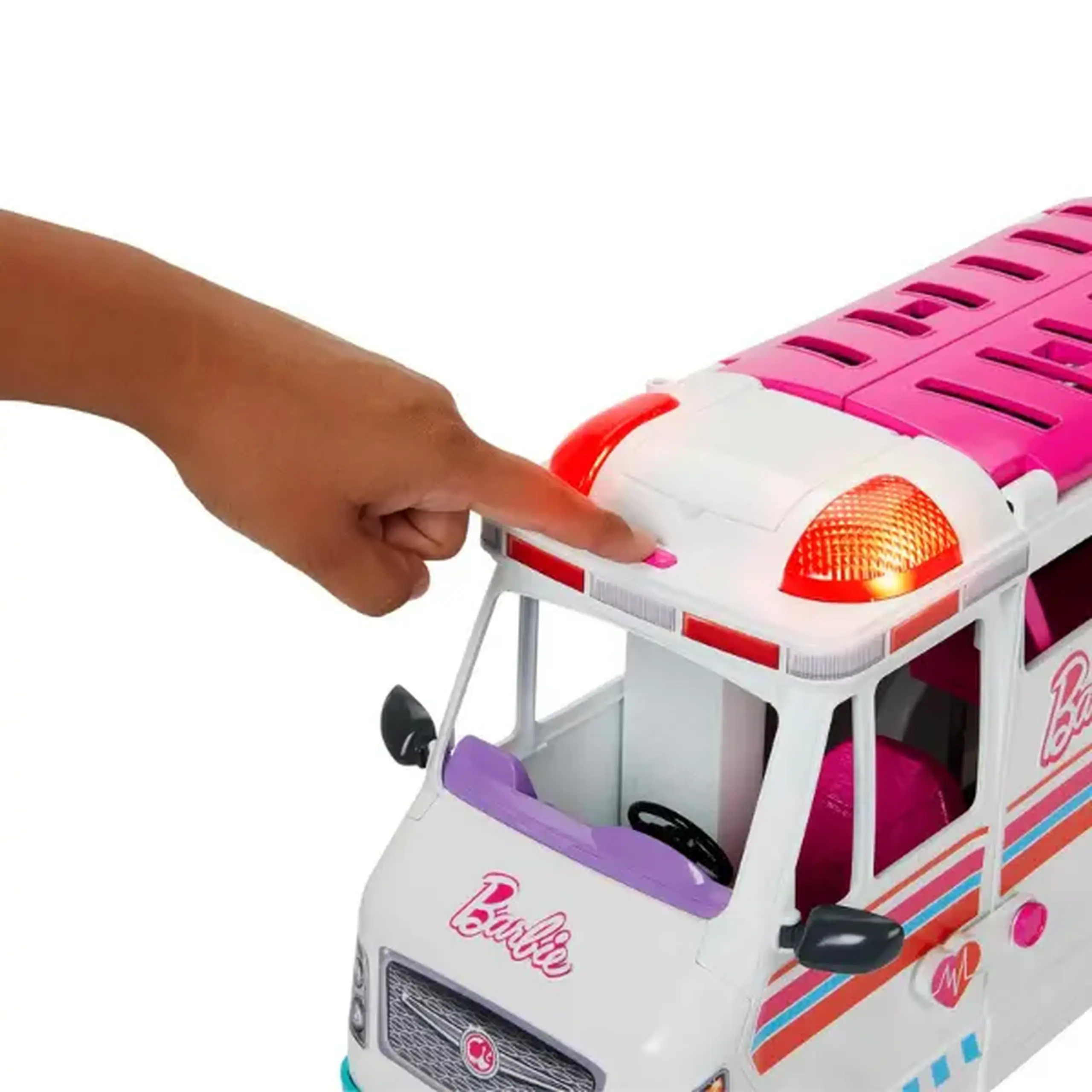 Set de joacă Barbie "Ambulanță și clinică medicală 2 în 1"