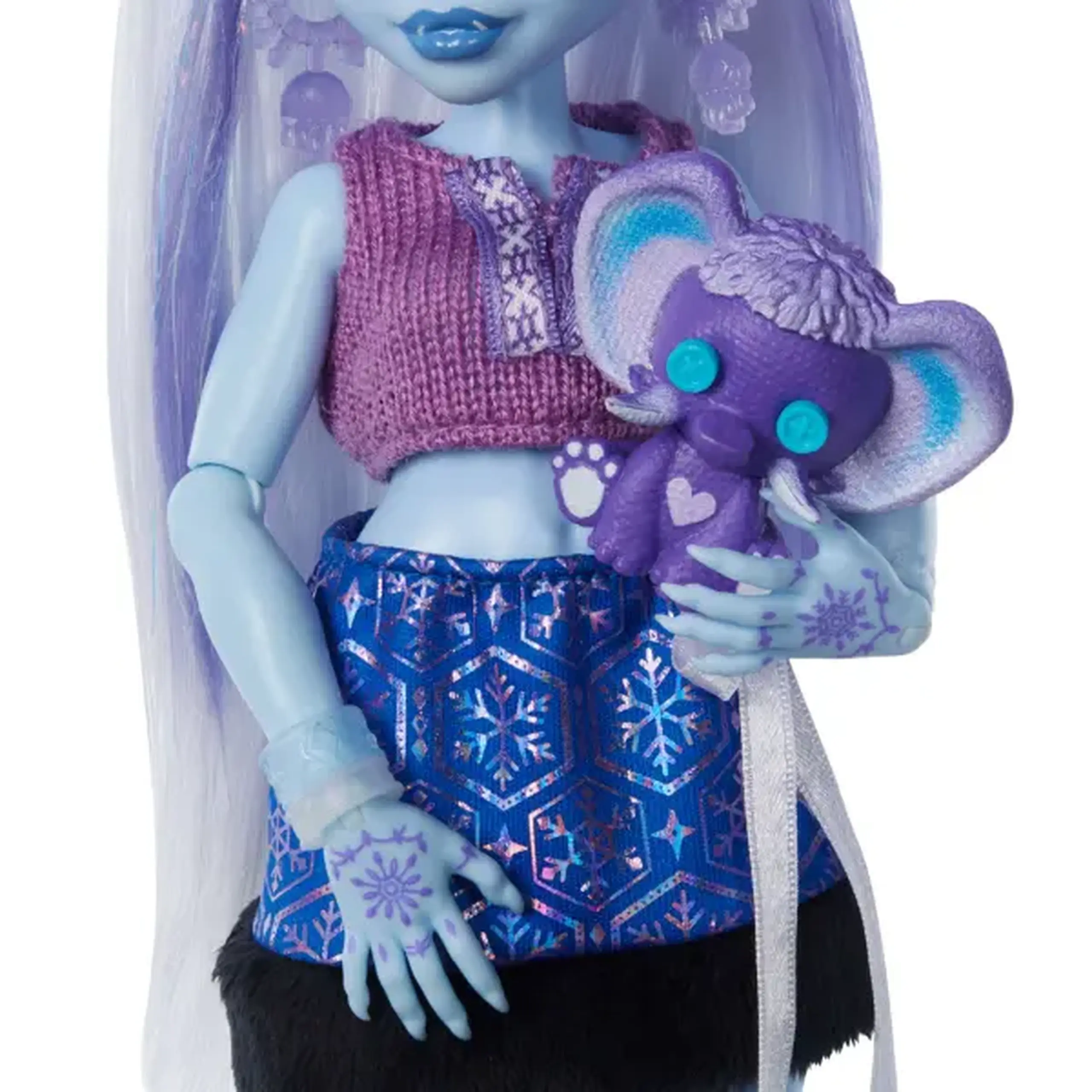 Păpușă Monster High Self-Scare Secrets „Abbey Bominable” cu 13 accesorii, 29 cm