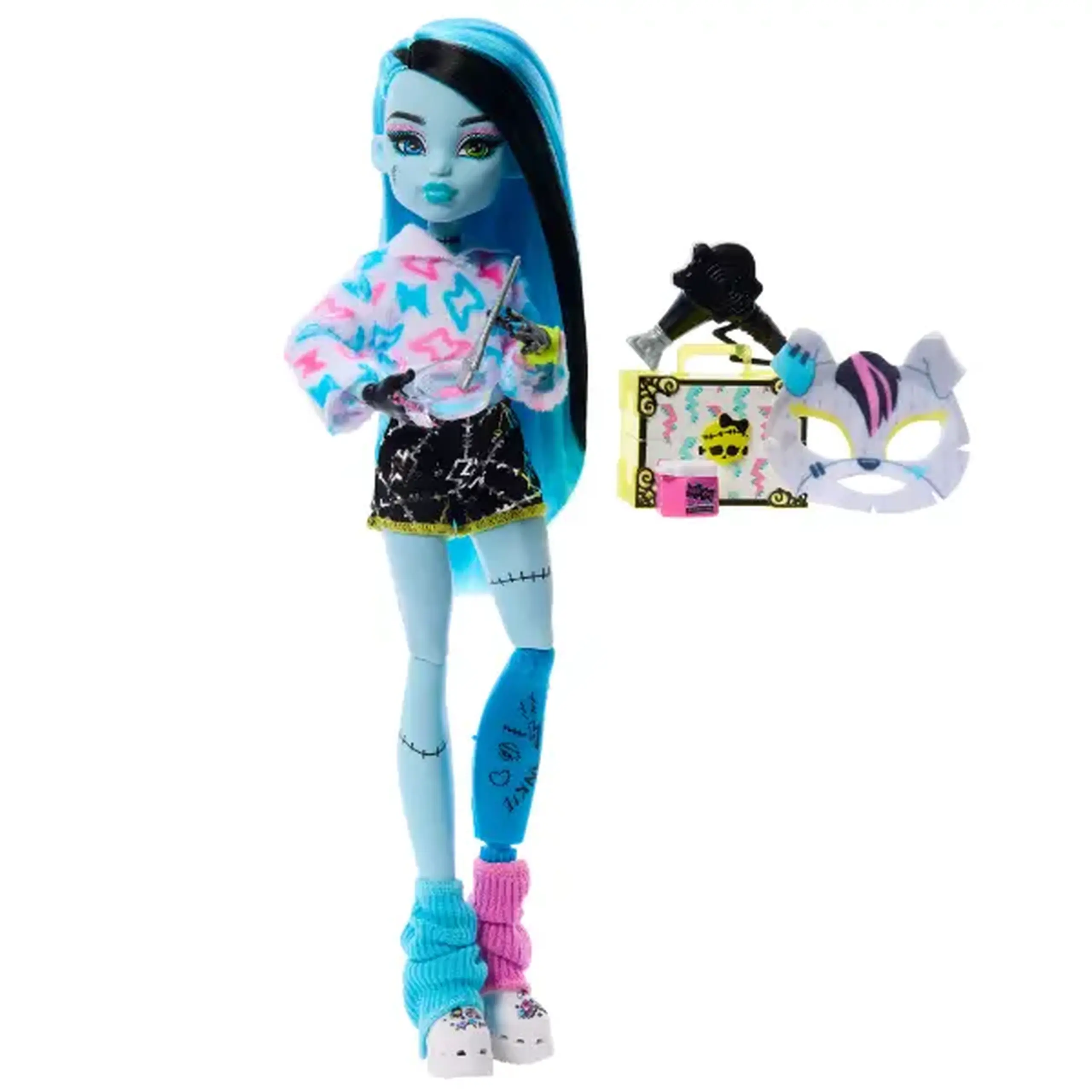Păpușă Monster High Self-Scare Secrets „Frankie Stein” cu 13 accesorii