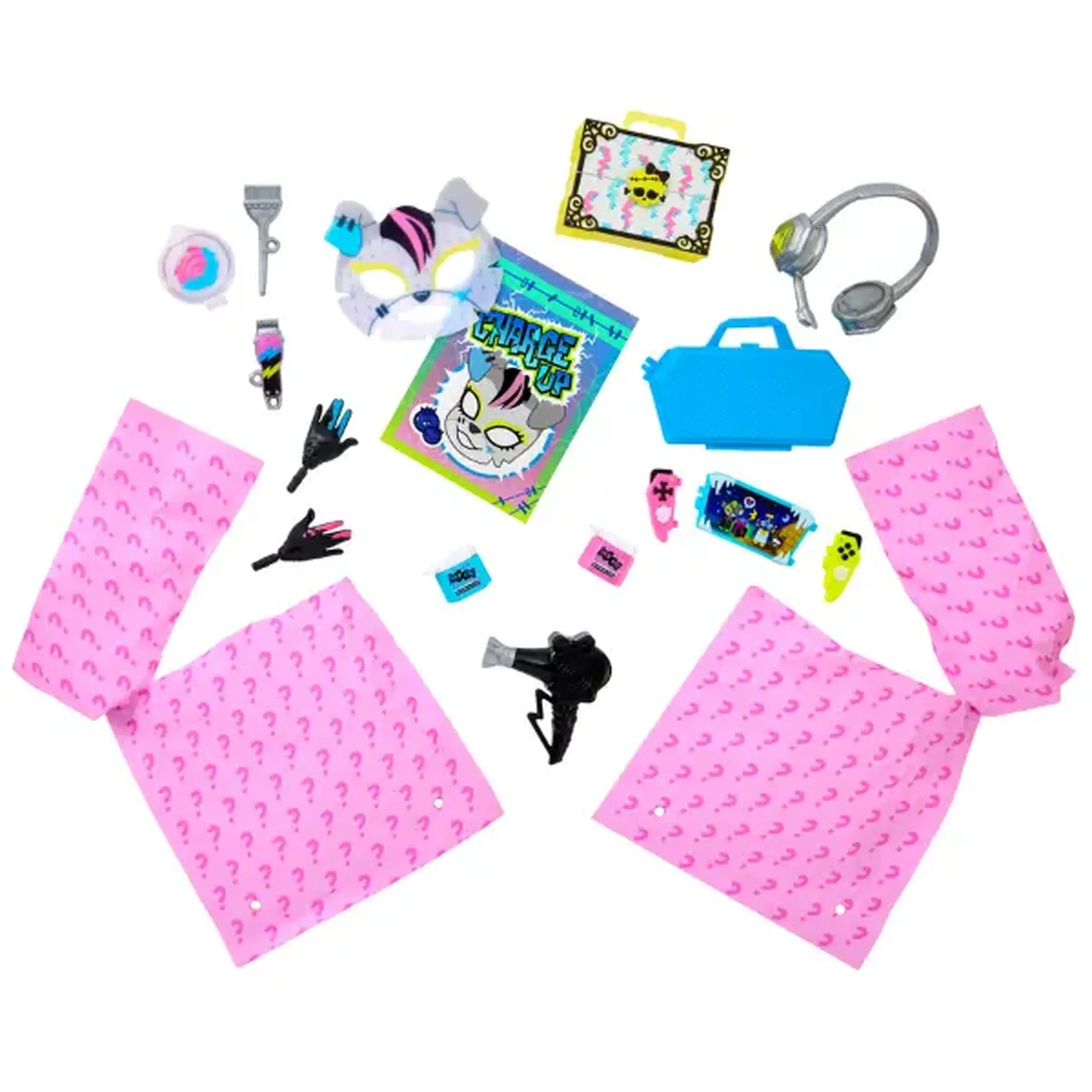 Păpușă Monster High Self-Scare Secrets „Frankie Stein” cu 13 accesorii