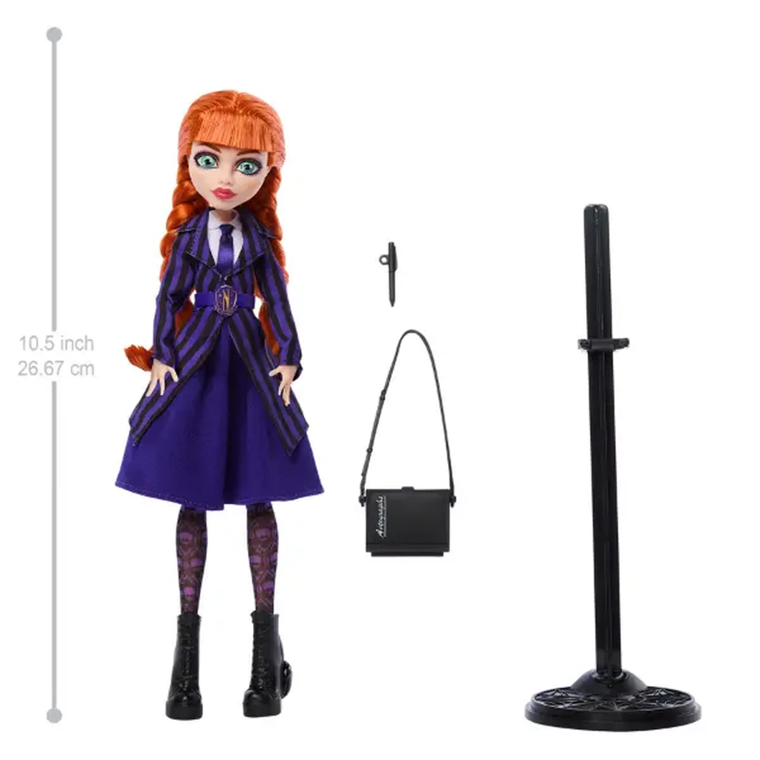 Păpușă de colecție Monster High x Wednesday „Agnes DeMille” cu accesorii, 29 cm