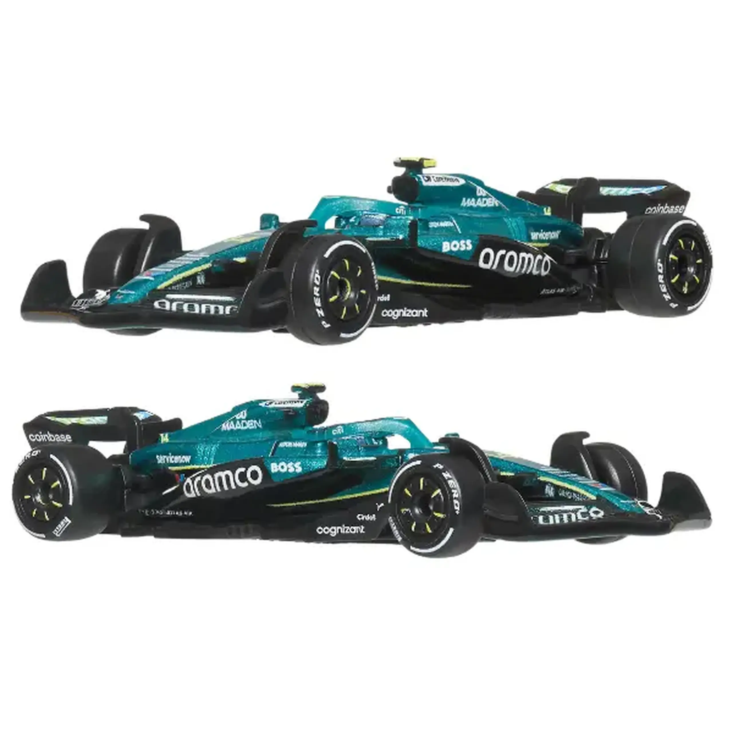 Mașinuță de colecție Formula 1 Aston Martin Aramco nr. 14 Fernando Alonso, 1:64