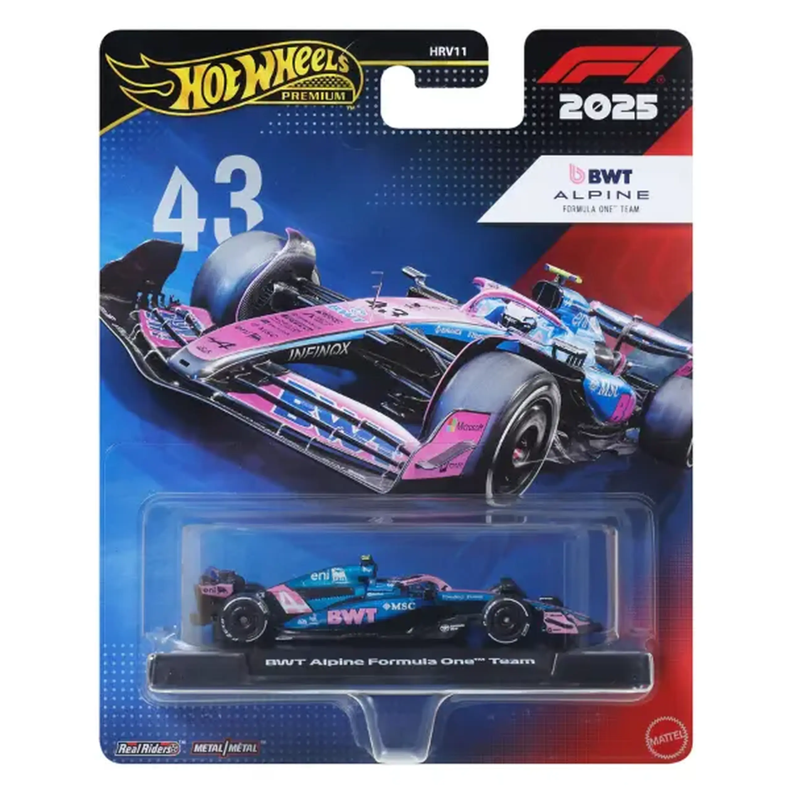 Mașinuță de colecție Formula 1 BWT Alpine nr. 43 Franco Colapinto, 1:64