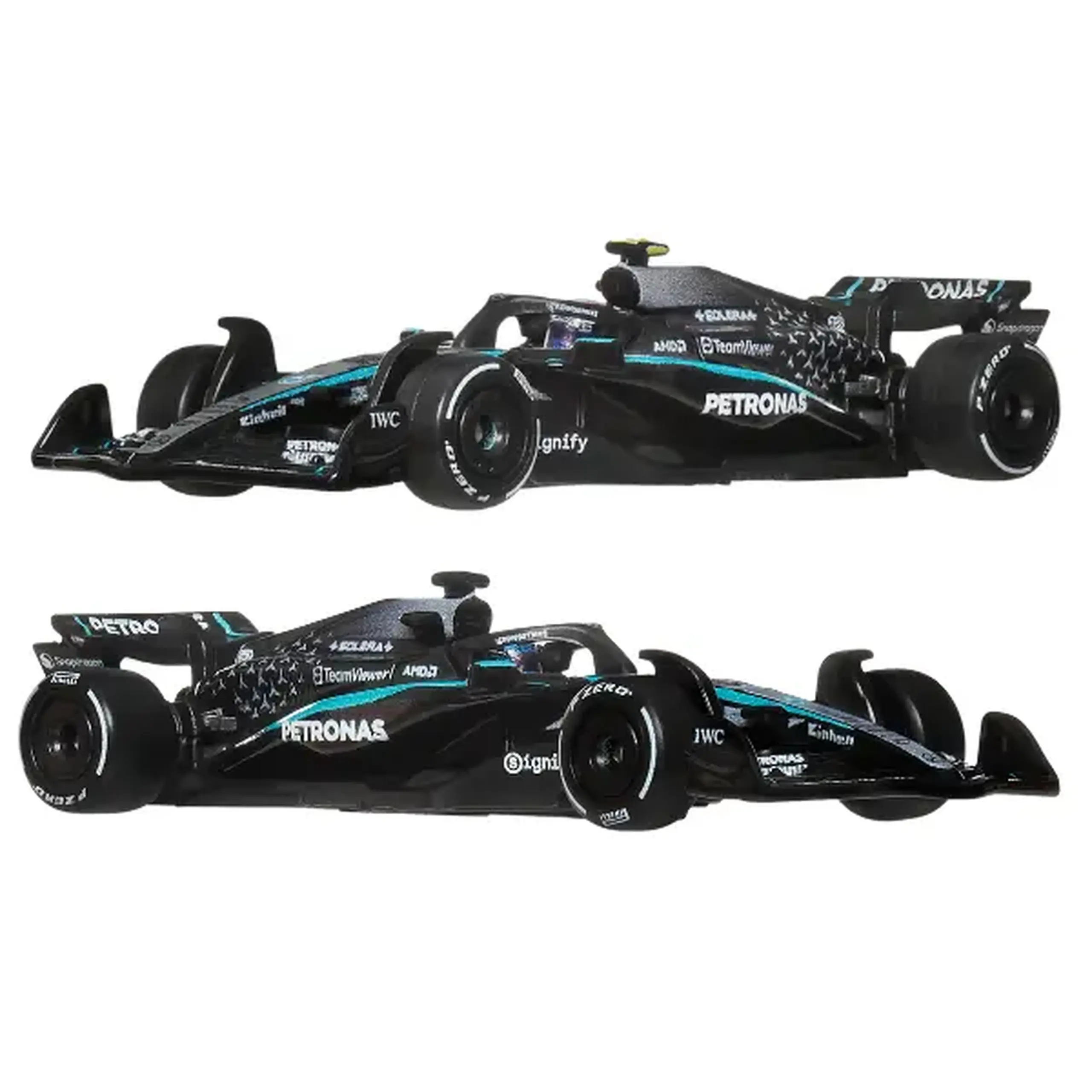 Set mașinuțe de colecție Formula 1 Mercedes-AMG PETRONAS, 2 modele, 1:64