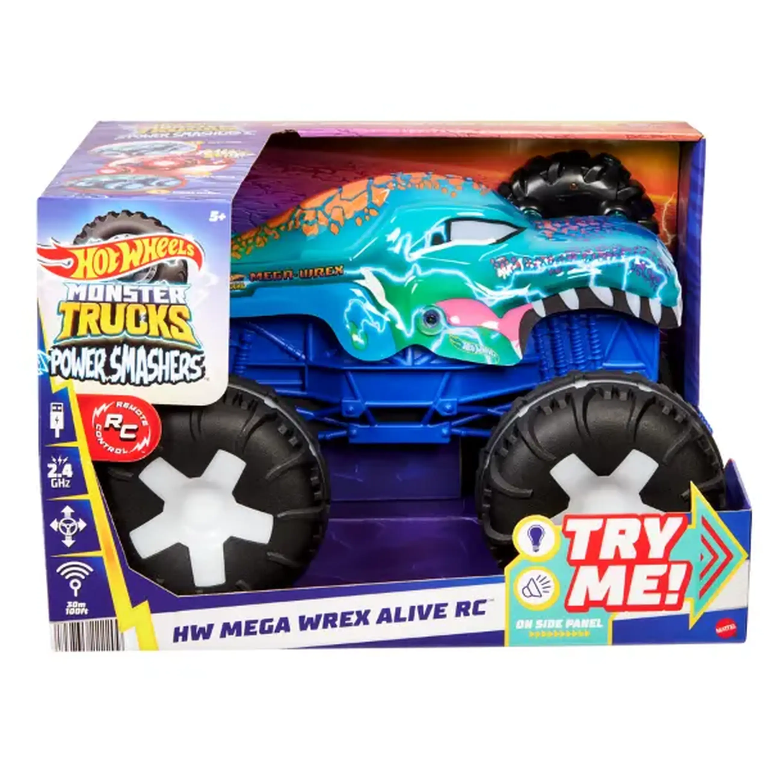 Monster truck cu telecomandă „Mega-Wrex Alive” cu lumini și sunete, 1:15