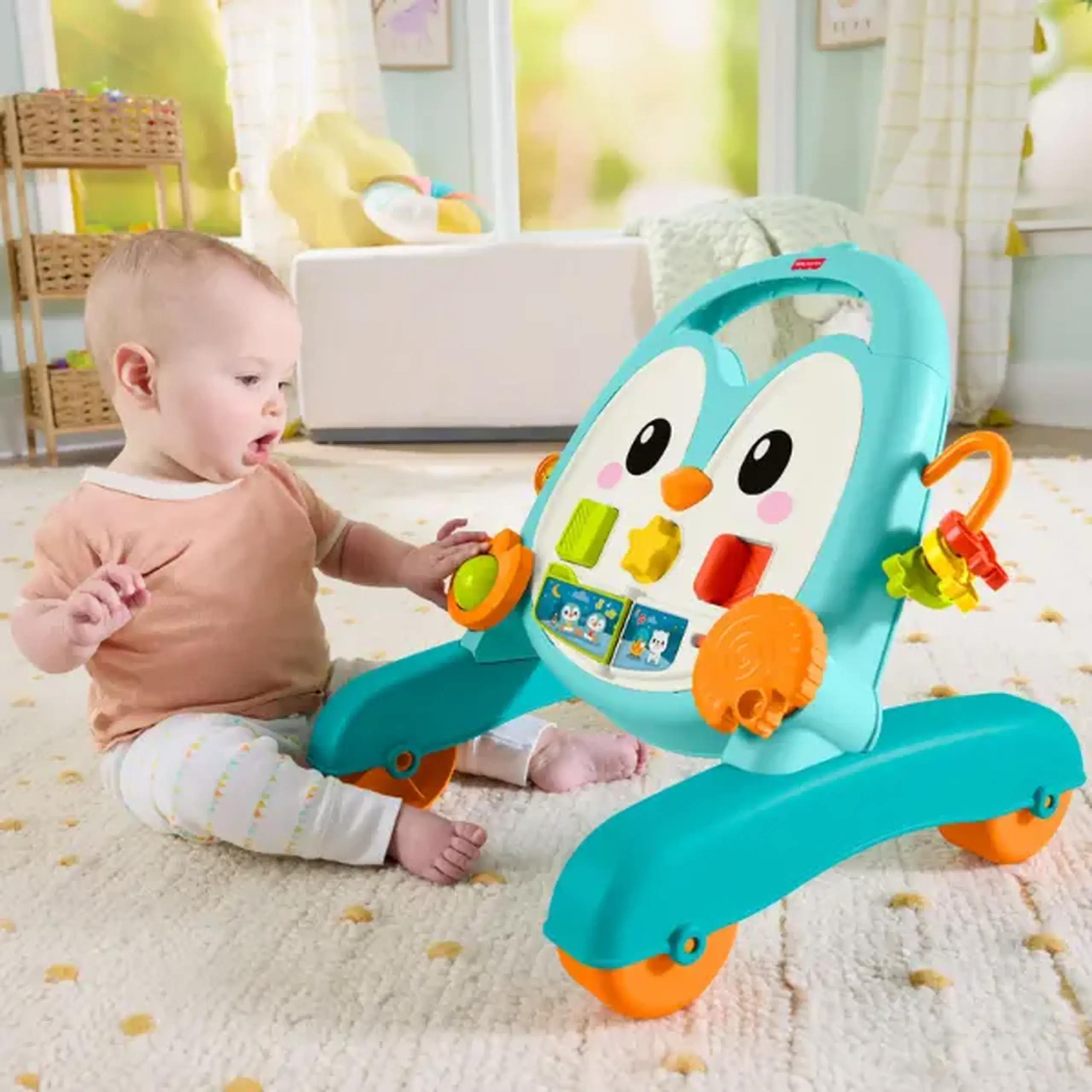 Antepremergător 2 în 1 „Pinguin” cu muzică și activități
